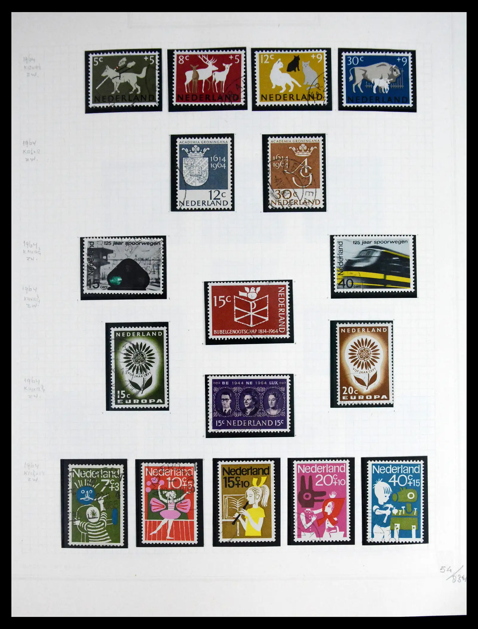 41605 0057 - Postzegelverzameling 41605 Nederland gespecialiseerd 1852-1998.