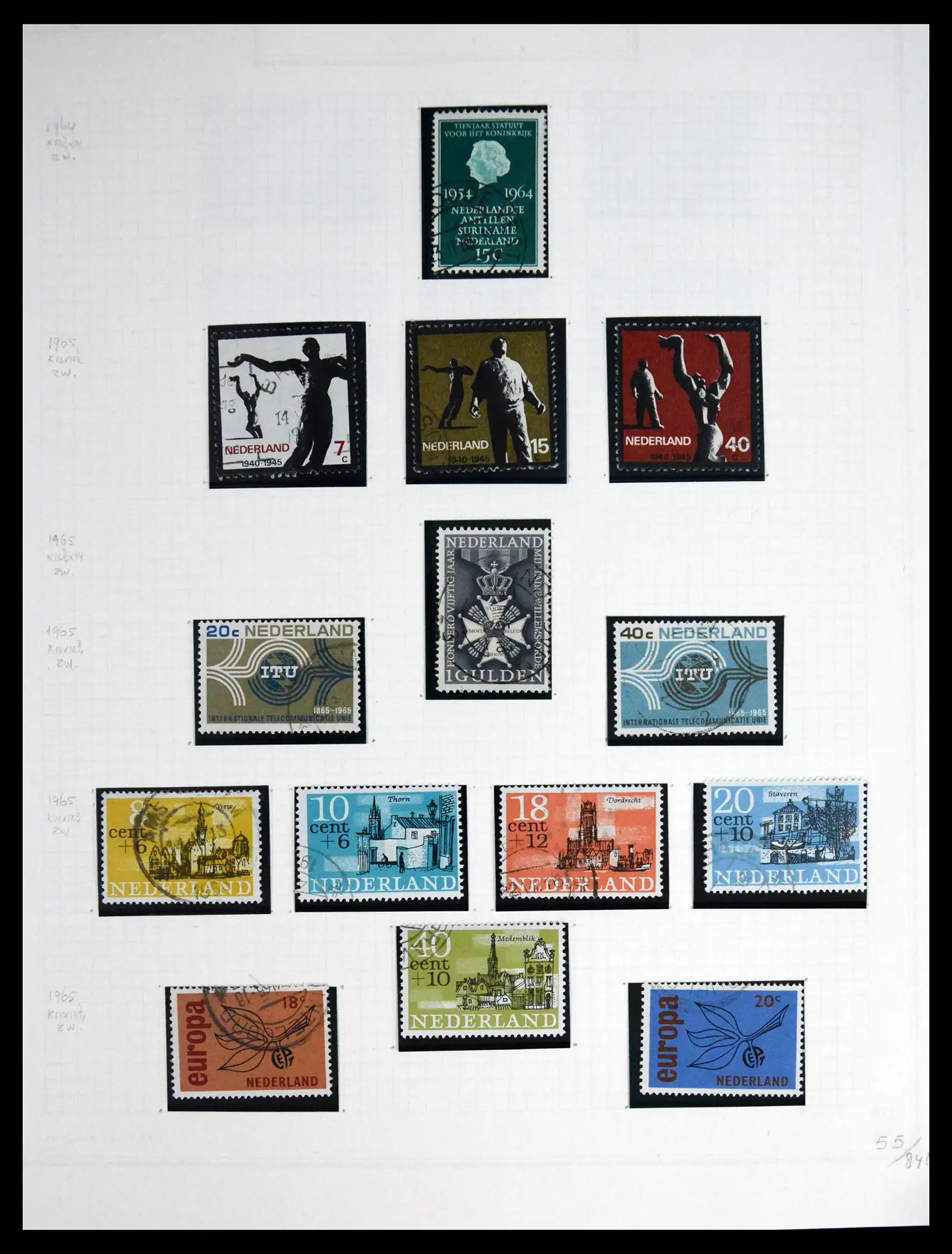 41605 0058 - Postzegelverzameling 41605 Nederland gespecialiseerd 1852-1998.