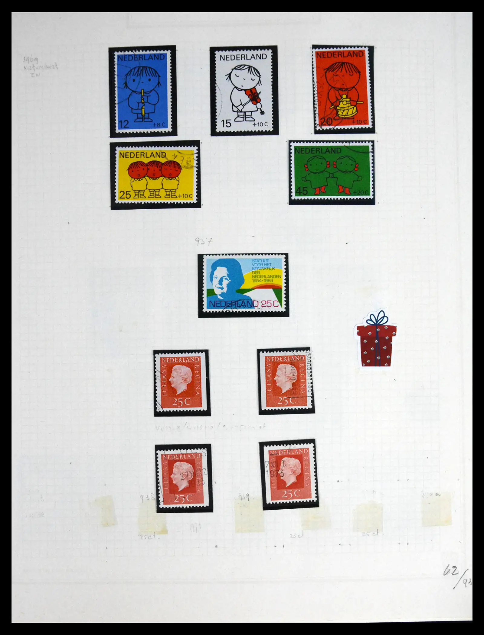 41605 0065 - Postzegelverzameling 41605 Nederland gespecialiseerd 1852-1998.