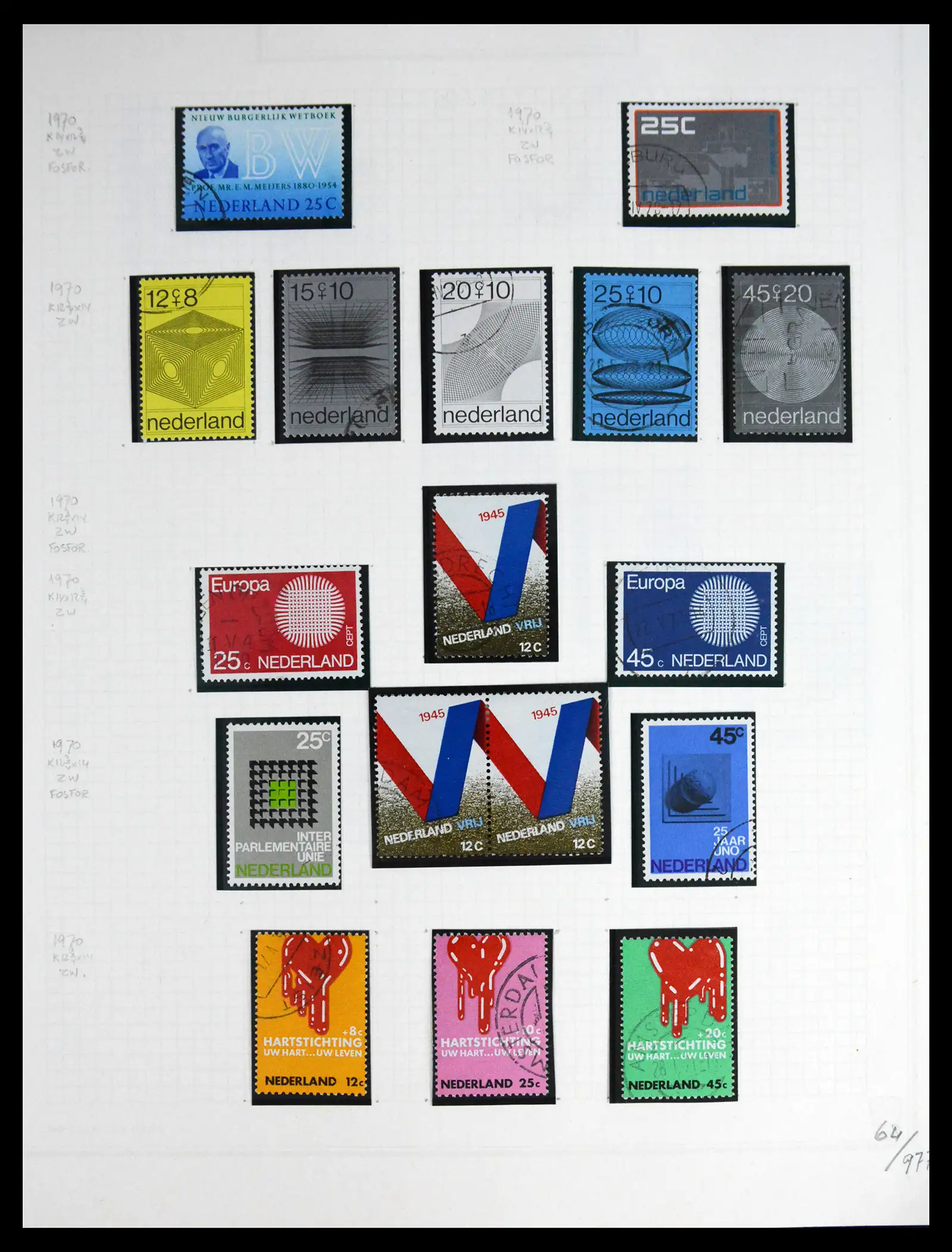 41605 0067 - Postzegelverzameling 41605 Nederland gespecialiseerd 1852-1998.