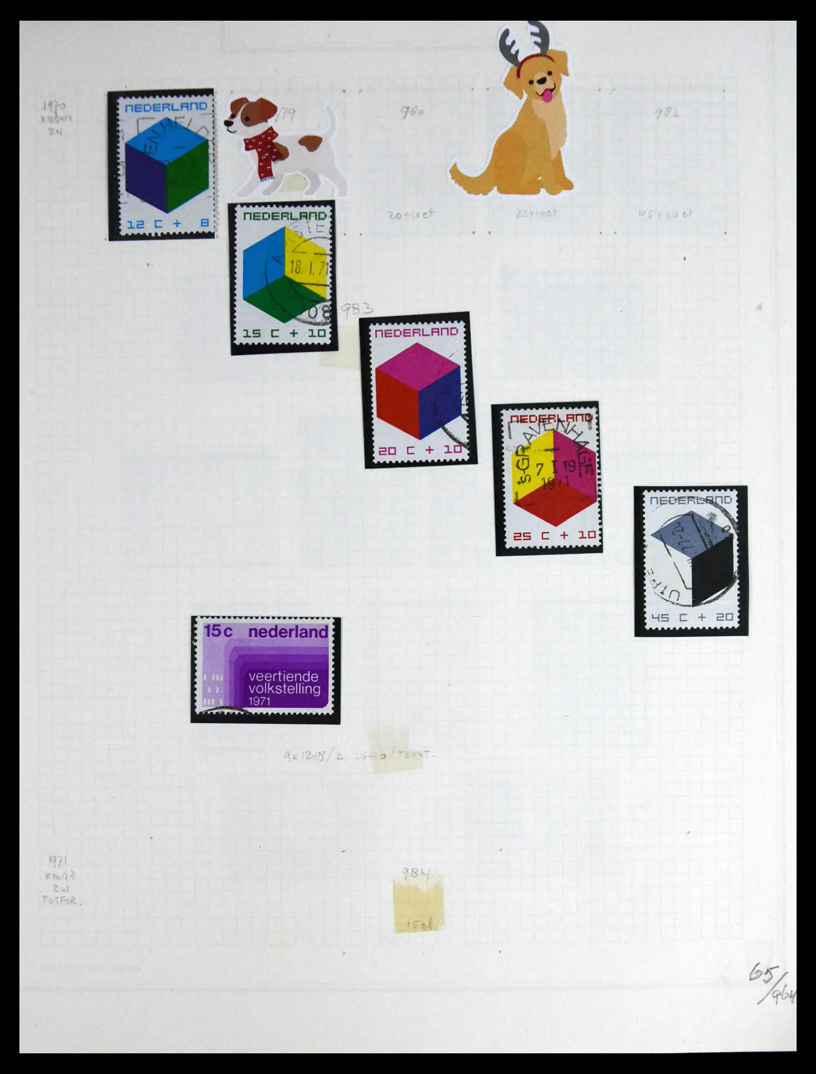 41605 0068 - Postzegelverzameling 41605 Nederland gespecialiseerd 1852-1998.