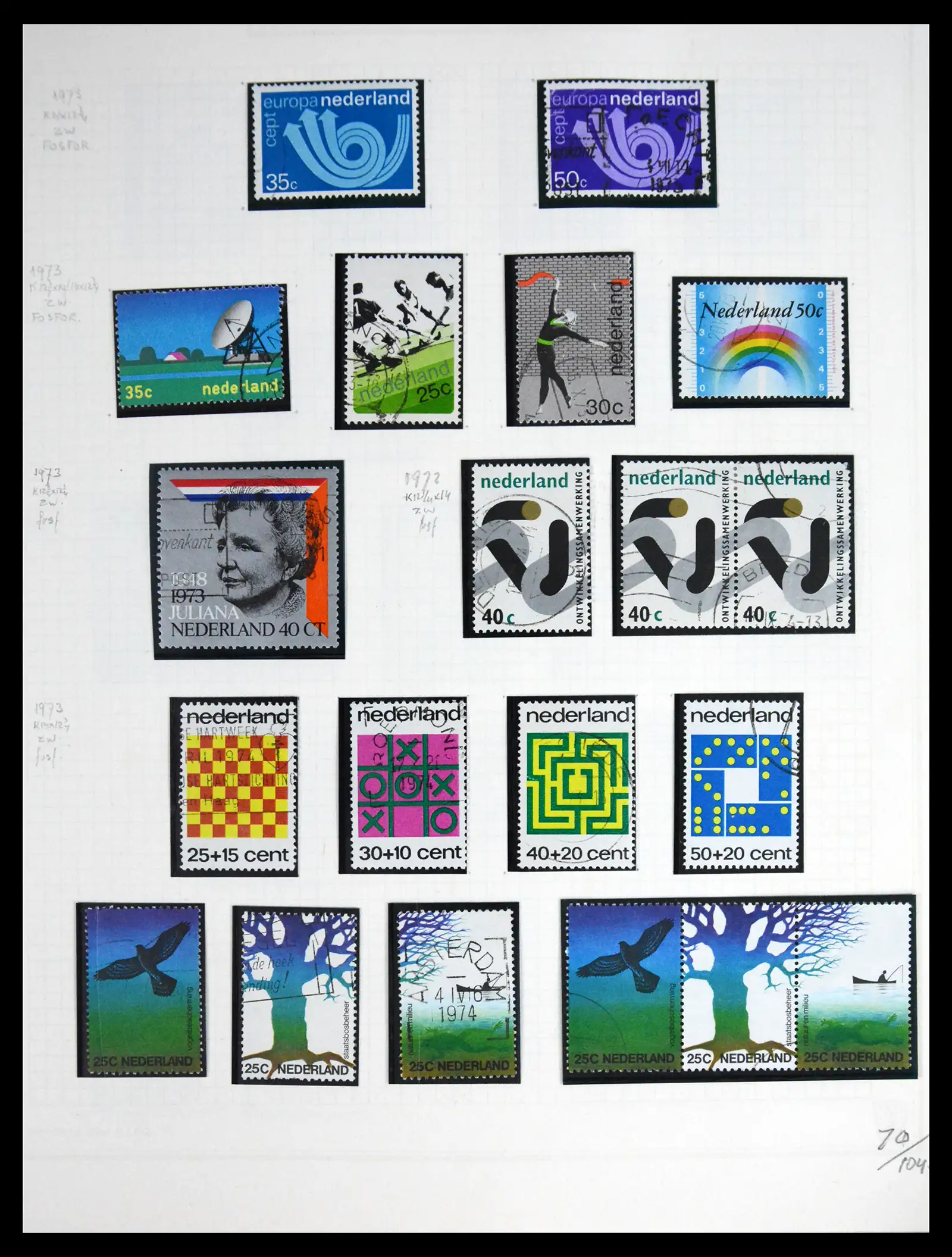 41605 0073 - Postzegelverzameling 41605 Nederland gespecialiseerd 1852-1998.