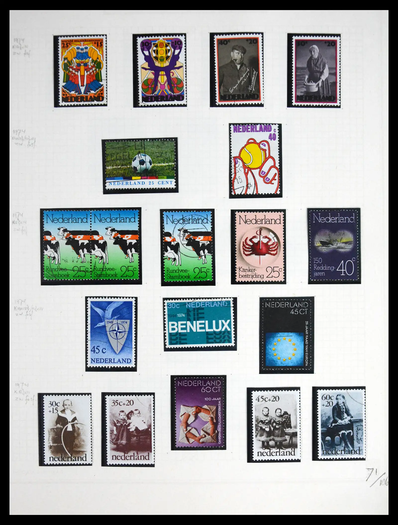 41605 0074 - Postzegelverzameling 41605 Nederland gespecialiseerd 1852-1998.