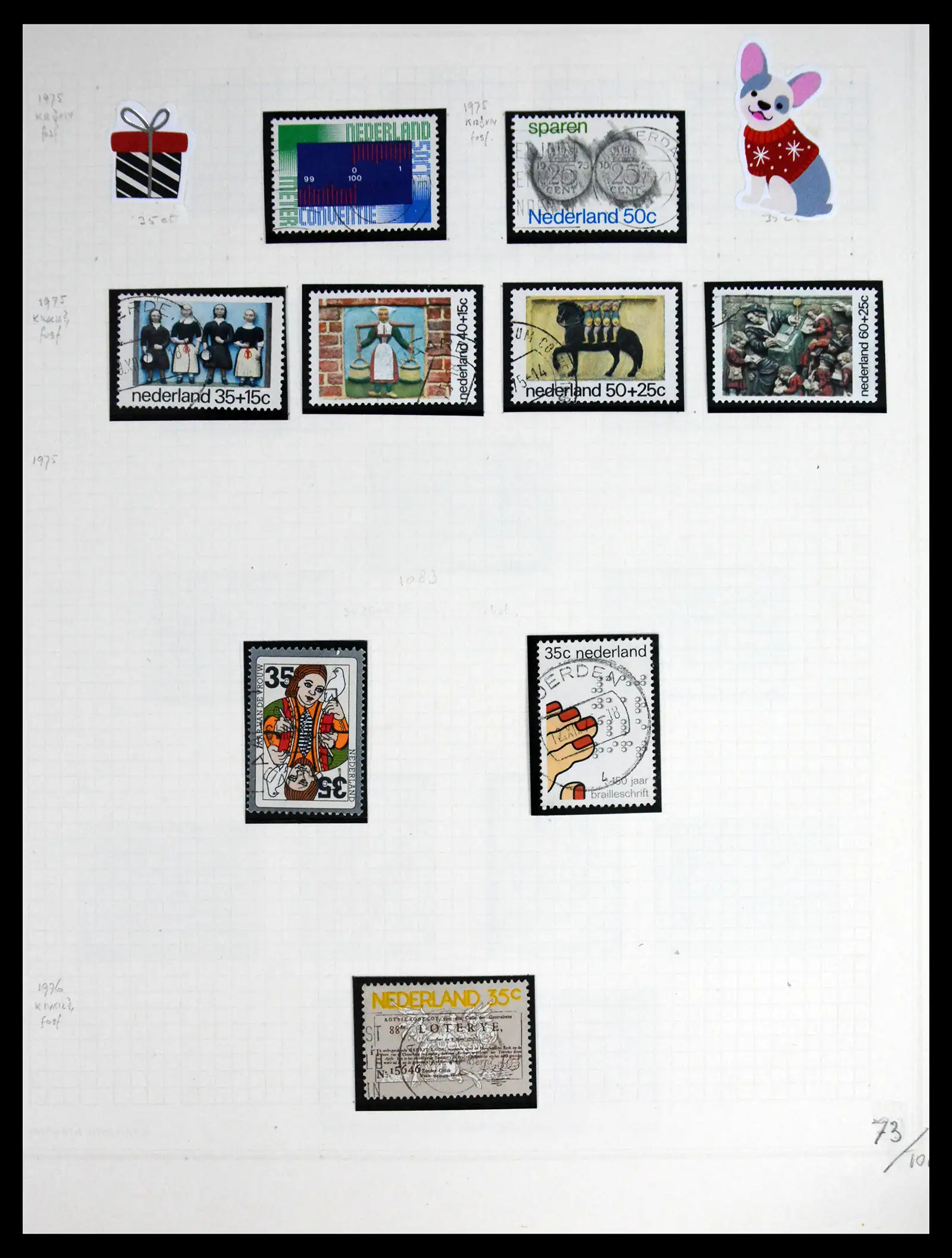 41605 0076 - Postzegelverzameling 41605 Nederland gespecialiseerd 1852-1998.