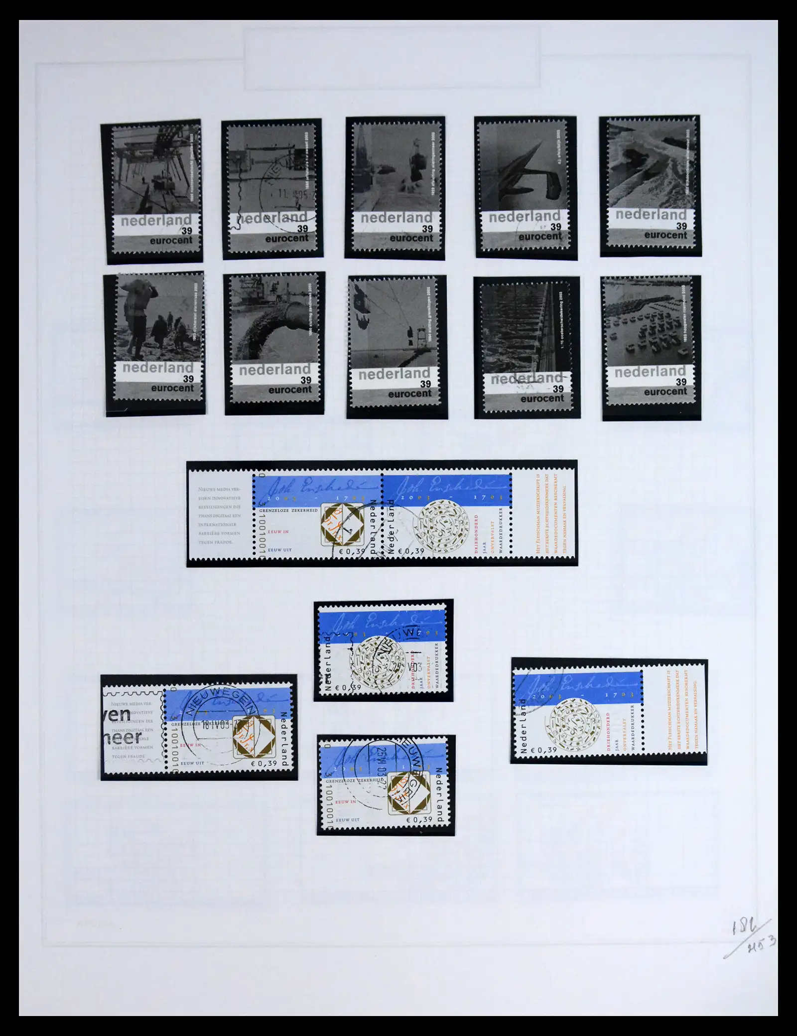 41605 0100 - Postzegelverzameling 41605 Nederland gespecialiseerd 1852-1998.