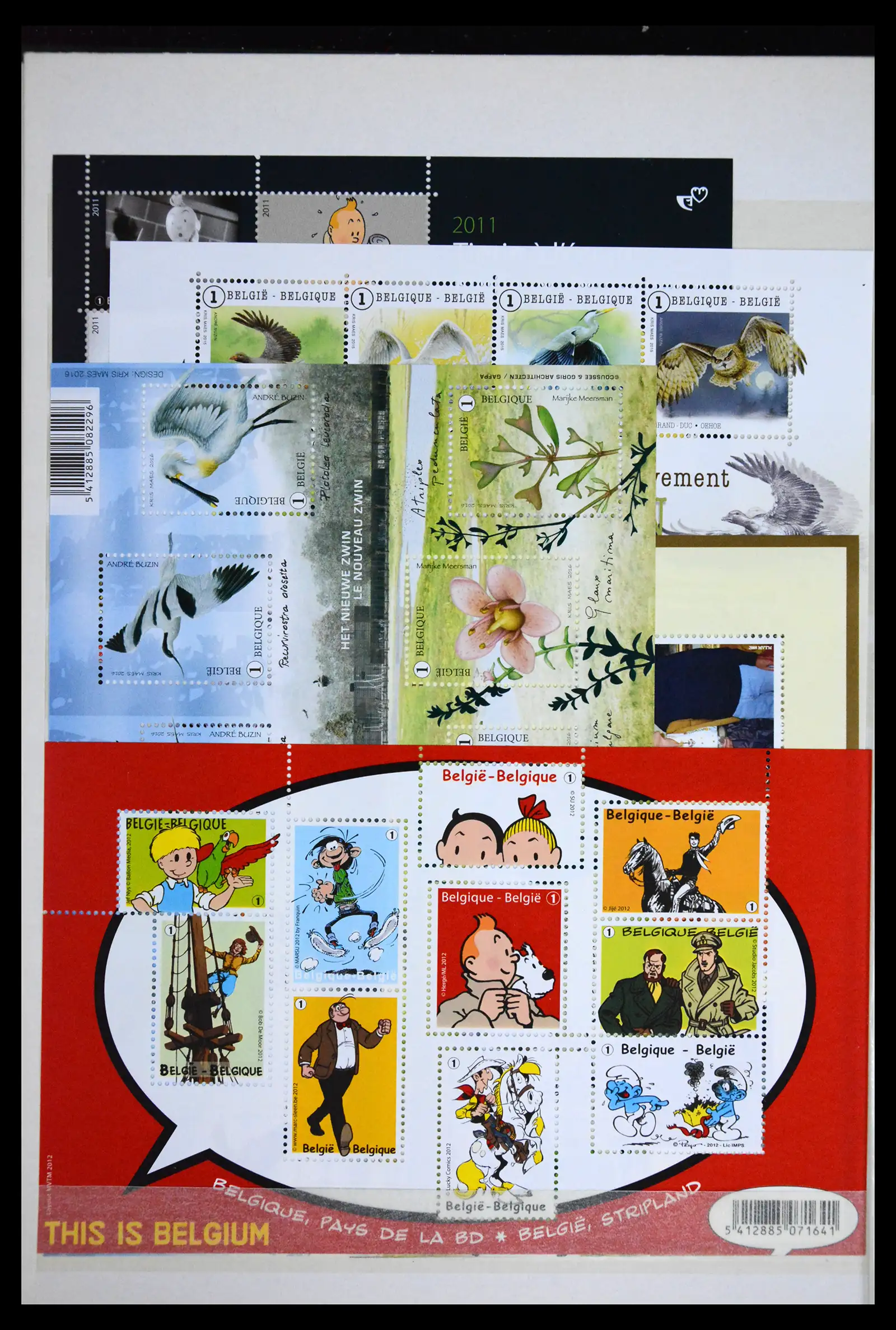 41612 0012 - Stamp collection 41612 Belgium sheetlets/booklet collection 2010-2024!!