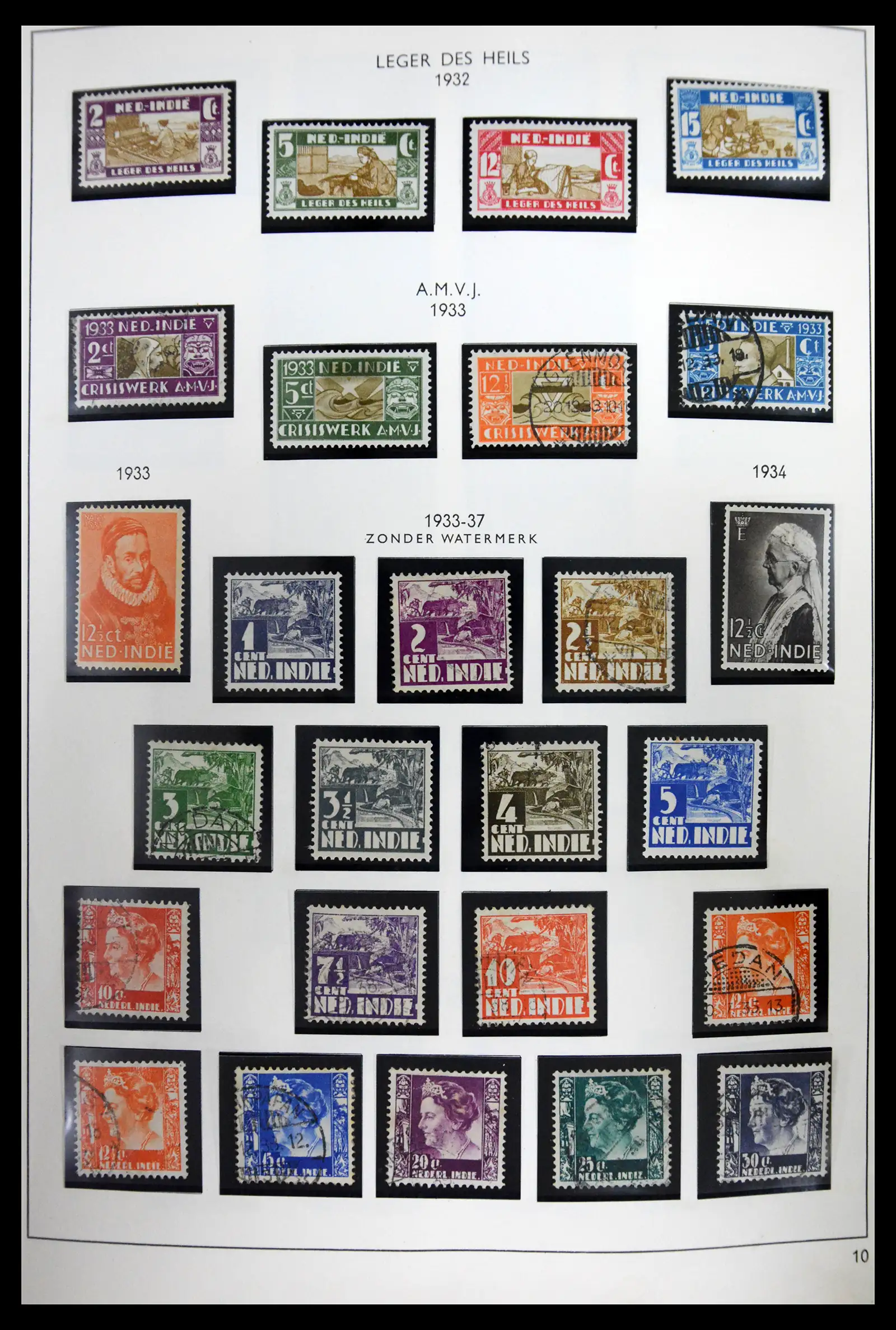 41613 0010 - Stamp collection 41613 Dutch Colonies 1864-1975.