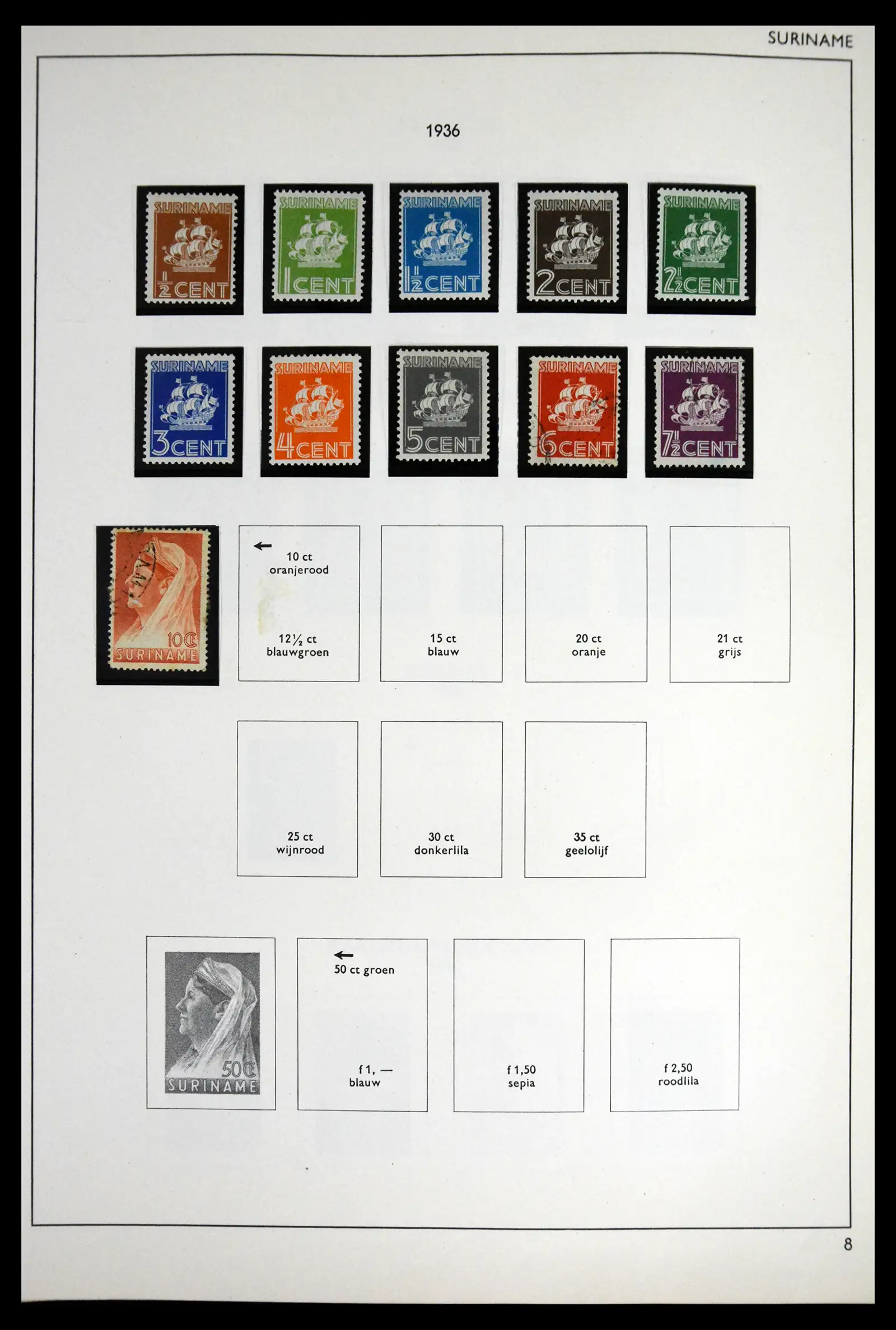 41613 0092 - Stamp collection 41613 Dutch Colonies 1864-1975.