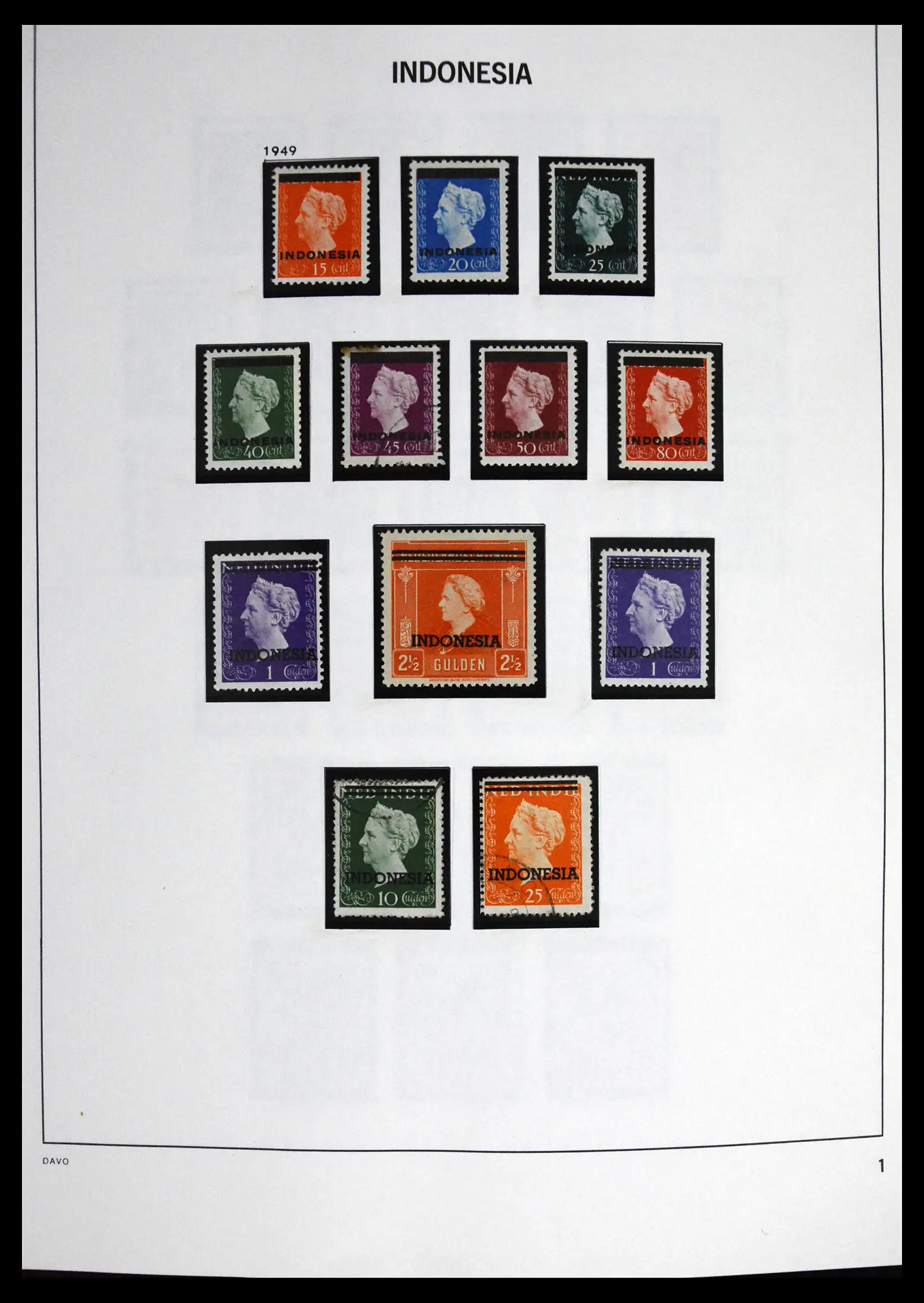 41614 0001 - Stamp collection 41614 Indonesia 1949-1982.