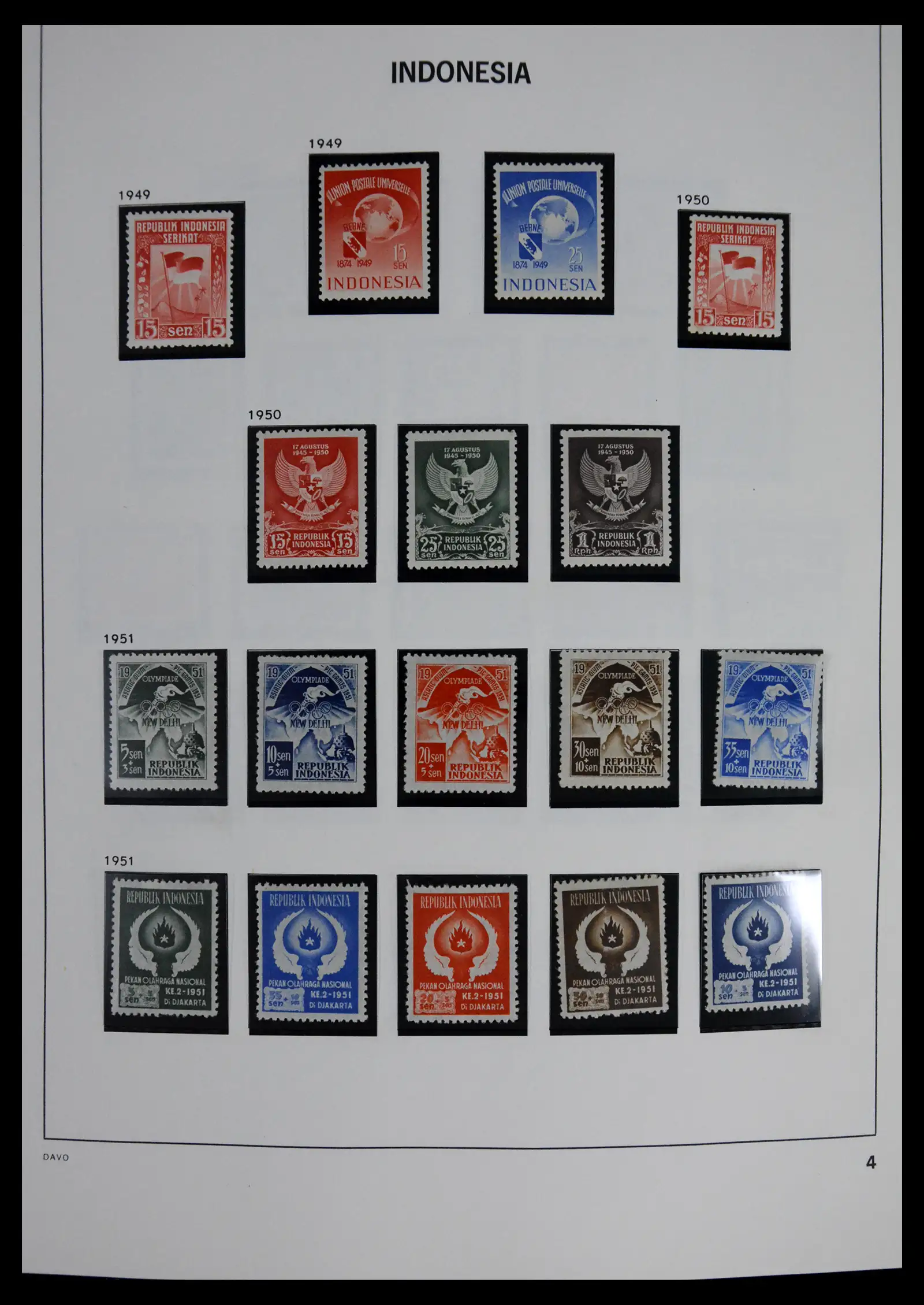41614 0004 - Stamp collection 41614 Indonesia 1949-1982.