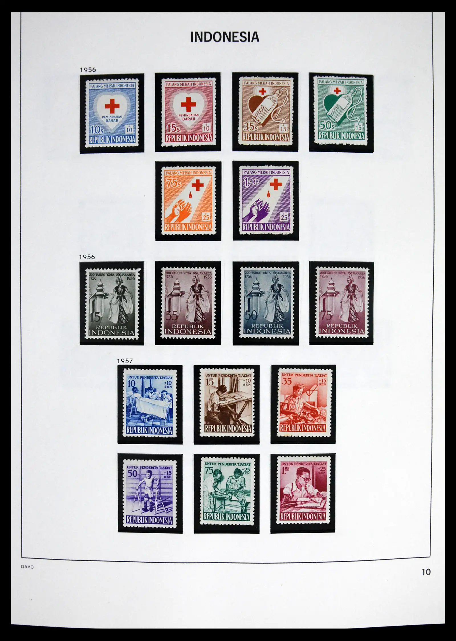 41614 0010 - Stamp collection 41614 Indonesia 1949-1982.