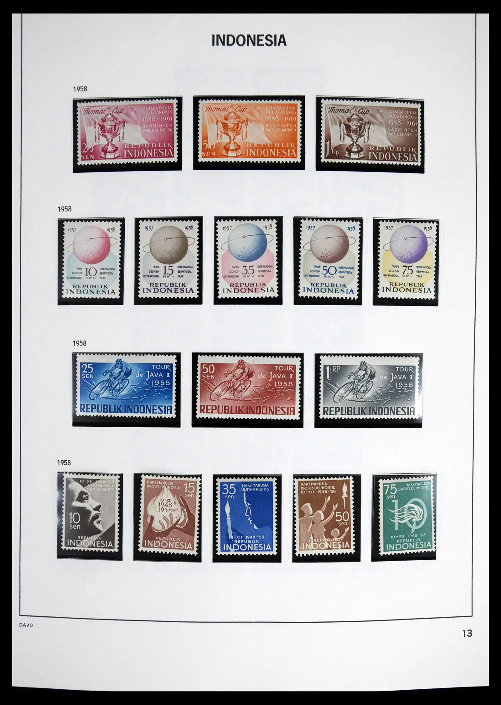 41614 0013 - Stamp collection 41614 Indonesia 1949-1982.