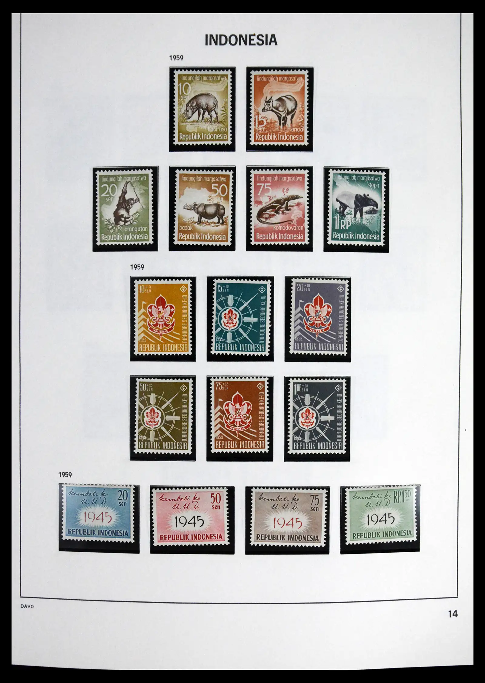 41614 0014 - Stamp collection 41614 Indonesia 1949-1982.