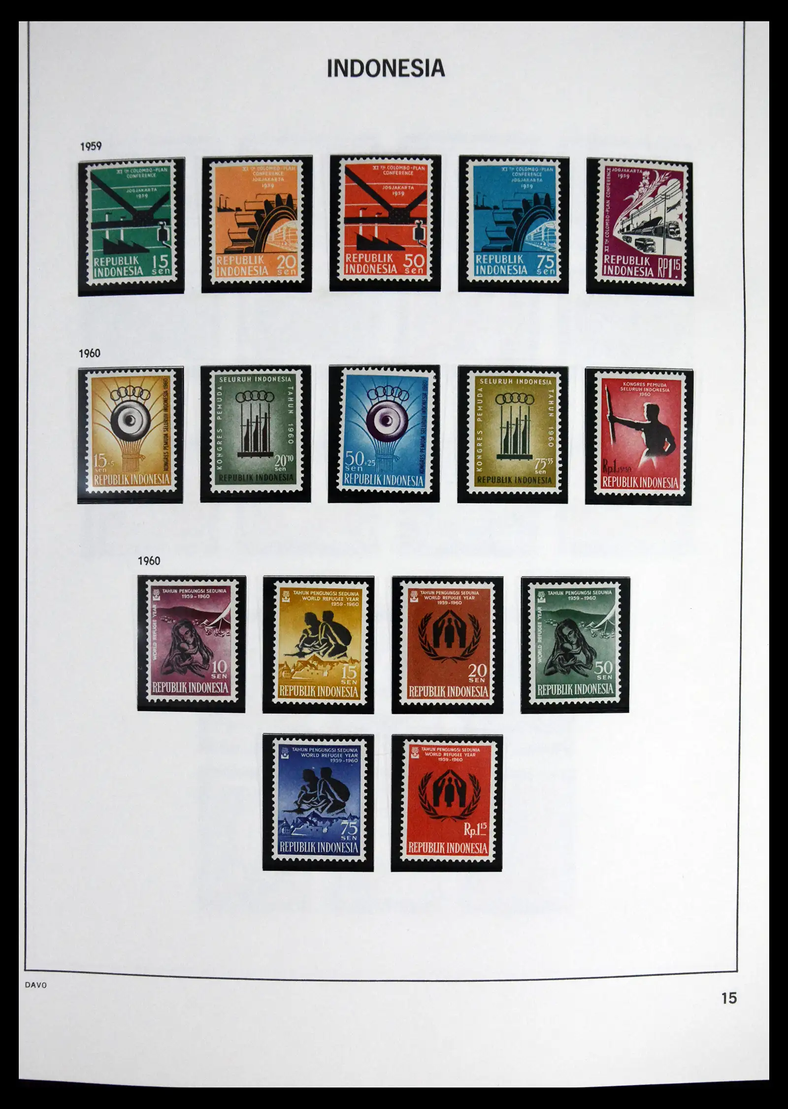 41614 0015 - Stamp collection 41614 Indonesia 1949-1982.