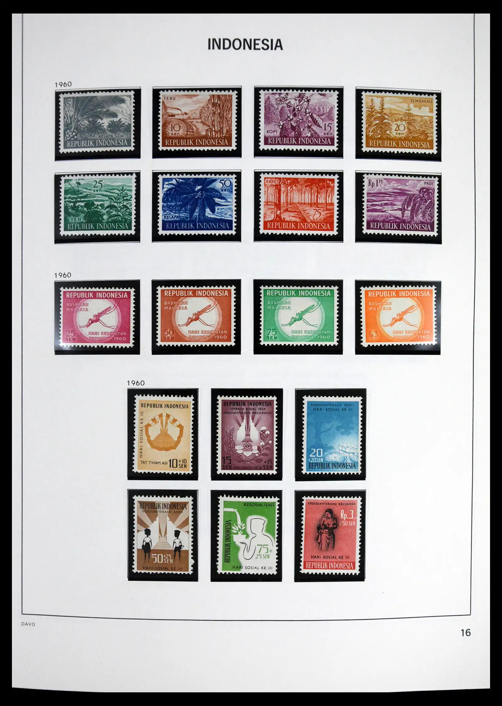41614 0016 - Stamp collection 41614 Indonesia 1949-1982.