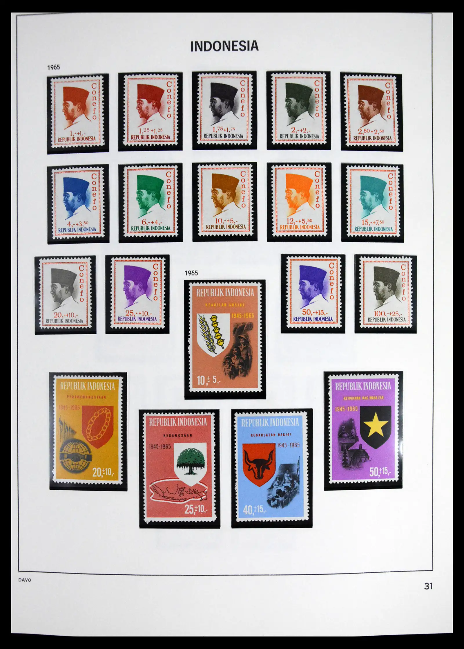 41614 0033 - Stamp collection 41614 Indonesia 1949-1982.