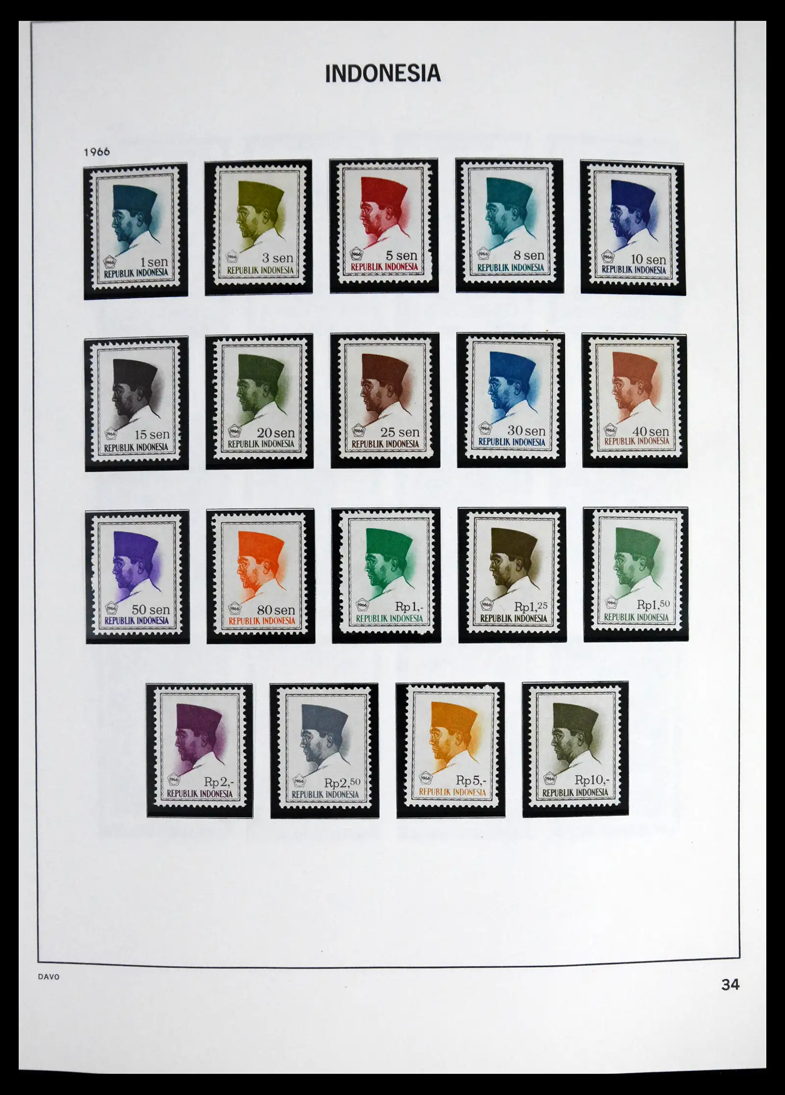 41614 0036 - Stamp collection 41614 Indonesia 1949-1982.