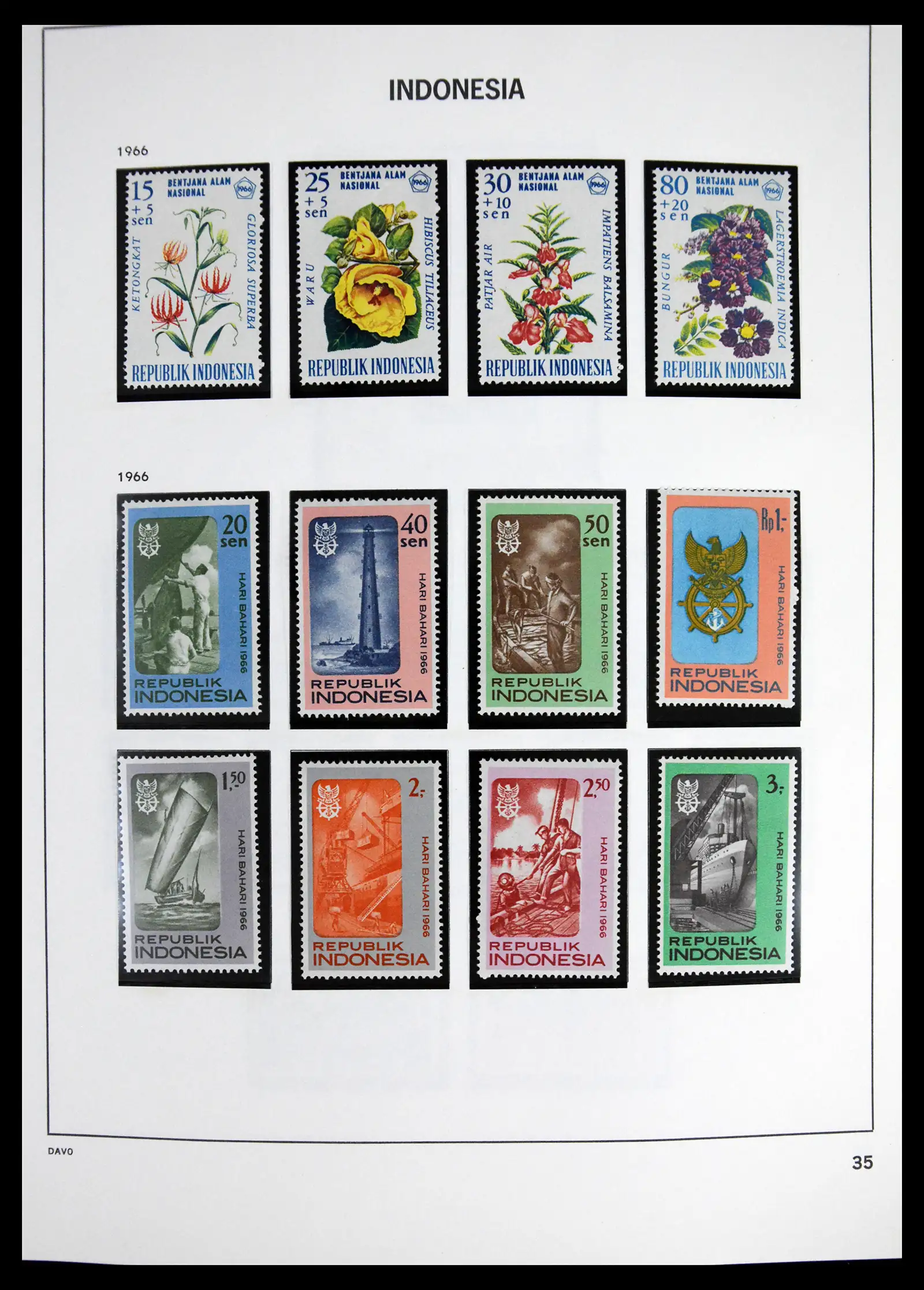 41614 0037 - Stamp collection 41614 Indonesia 1949-1982.