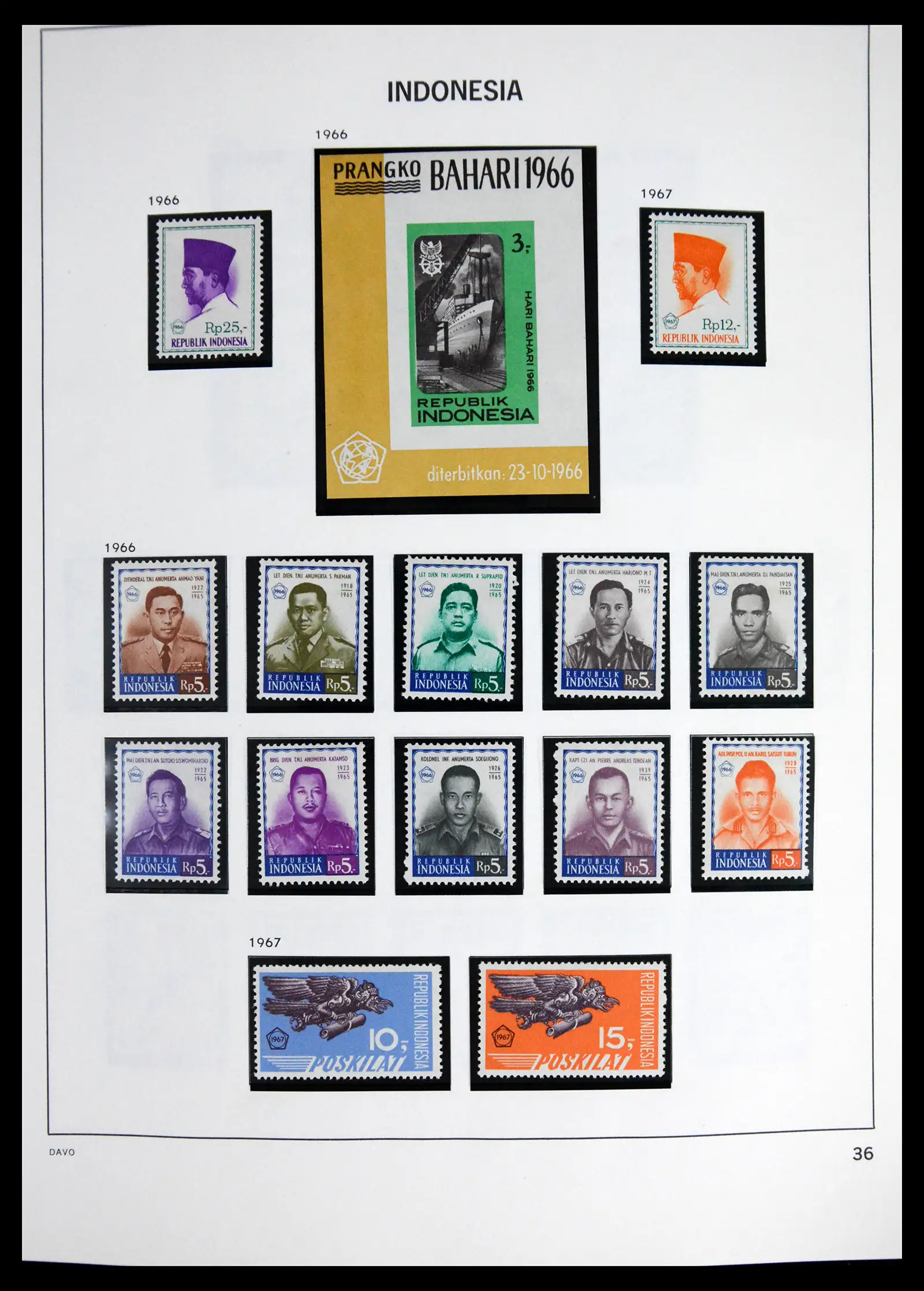 41614 0038 - Stamp collection 41614 Indonesia 1949-1982.