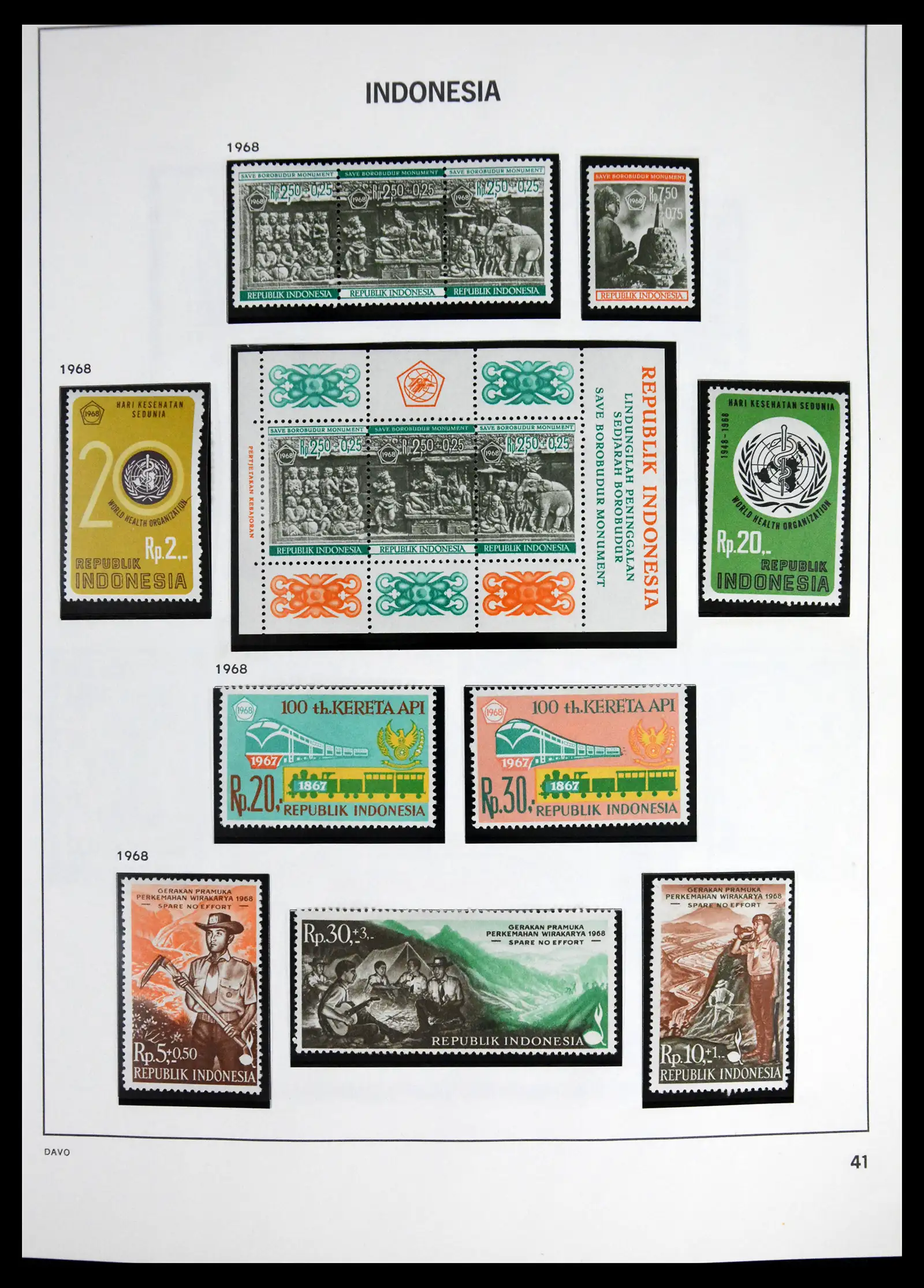 41614 0043 - Stamp collection 41614 Indonesia 1949-1982.