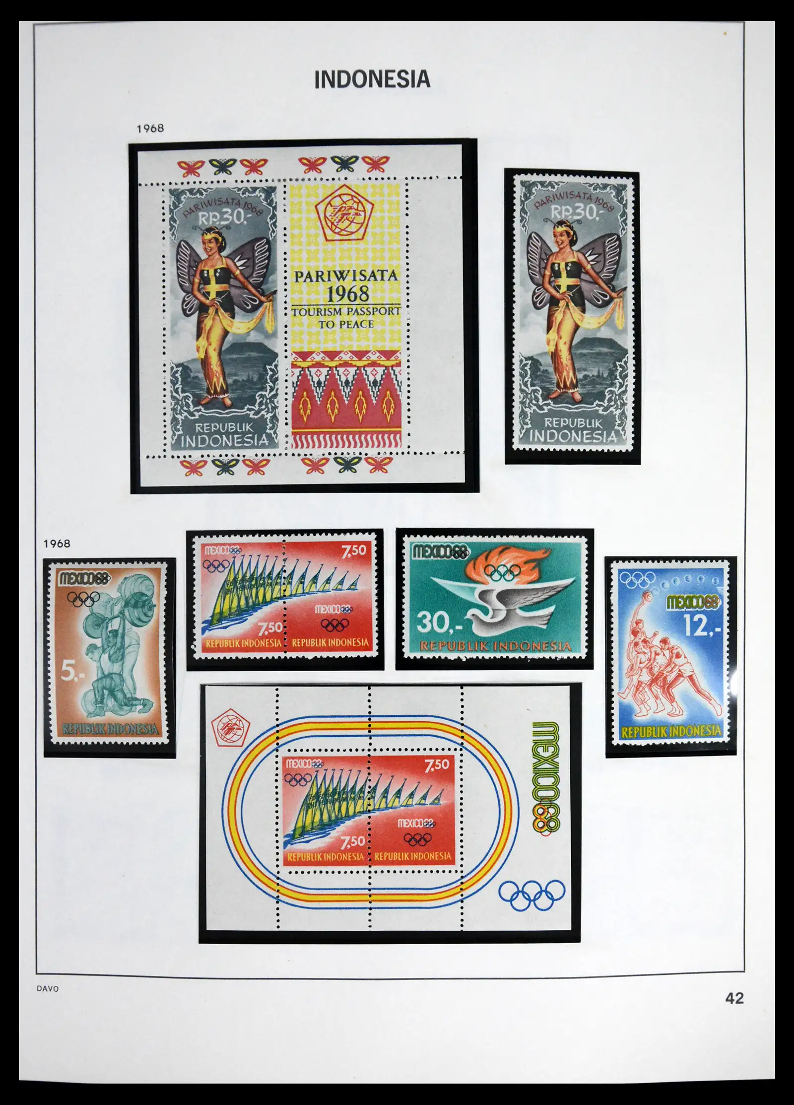 41614 0044 - Stamp collection 41614 Indonesia 1949-1982.