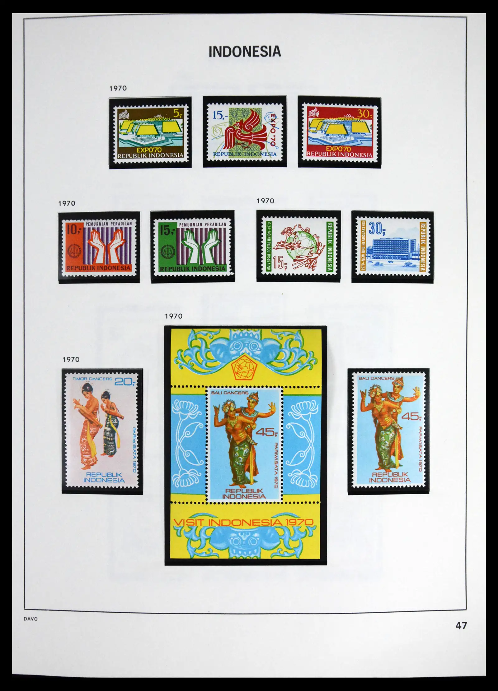 41614 0049 - Stamp collection 41614 Indonesia 1949-1982.