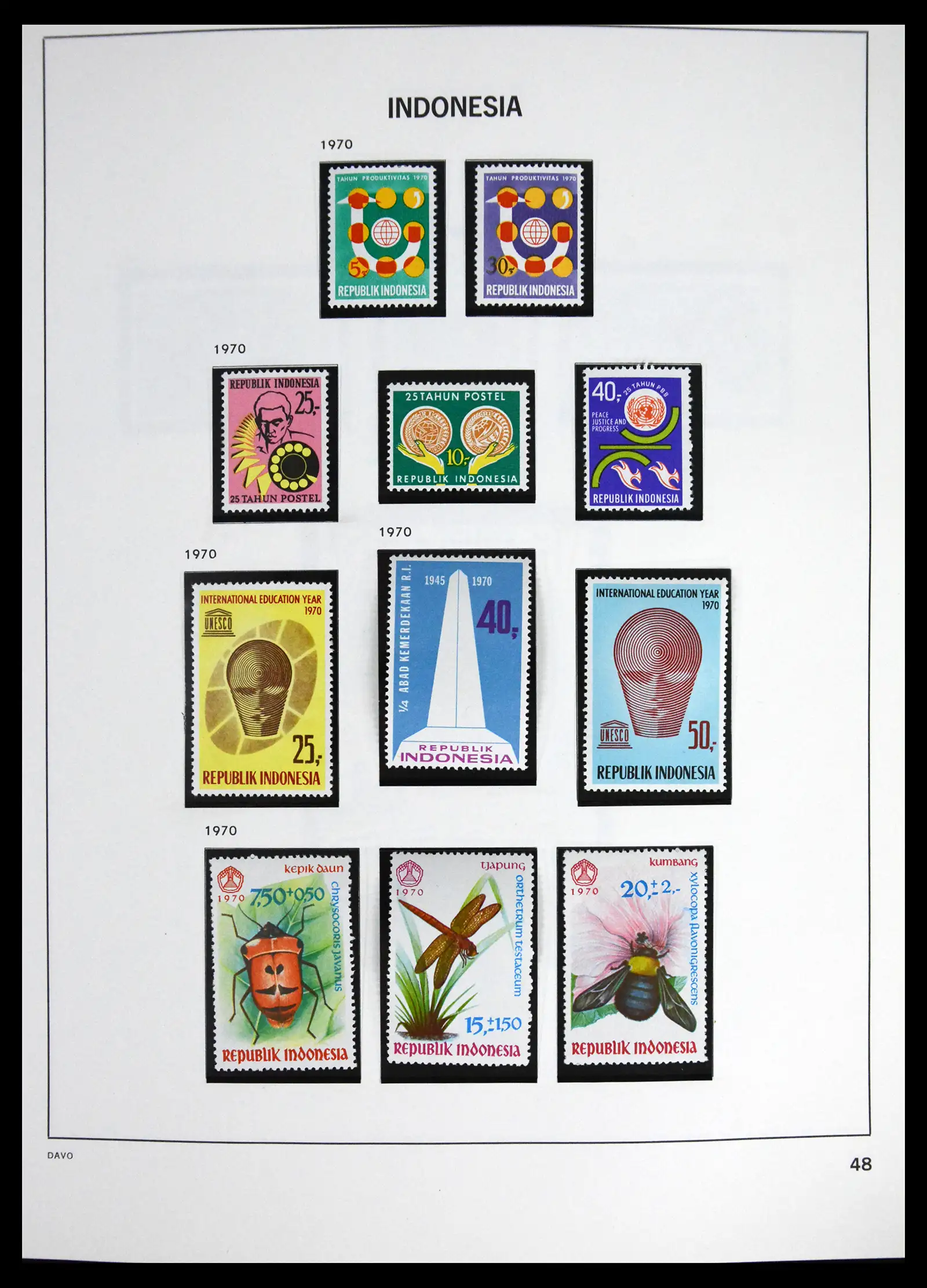 41614 0050 - Stamp collection 41614 Indonesia 1949-1982.