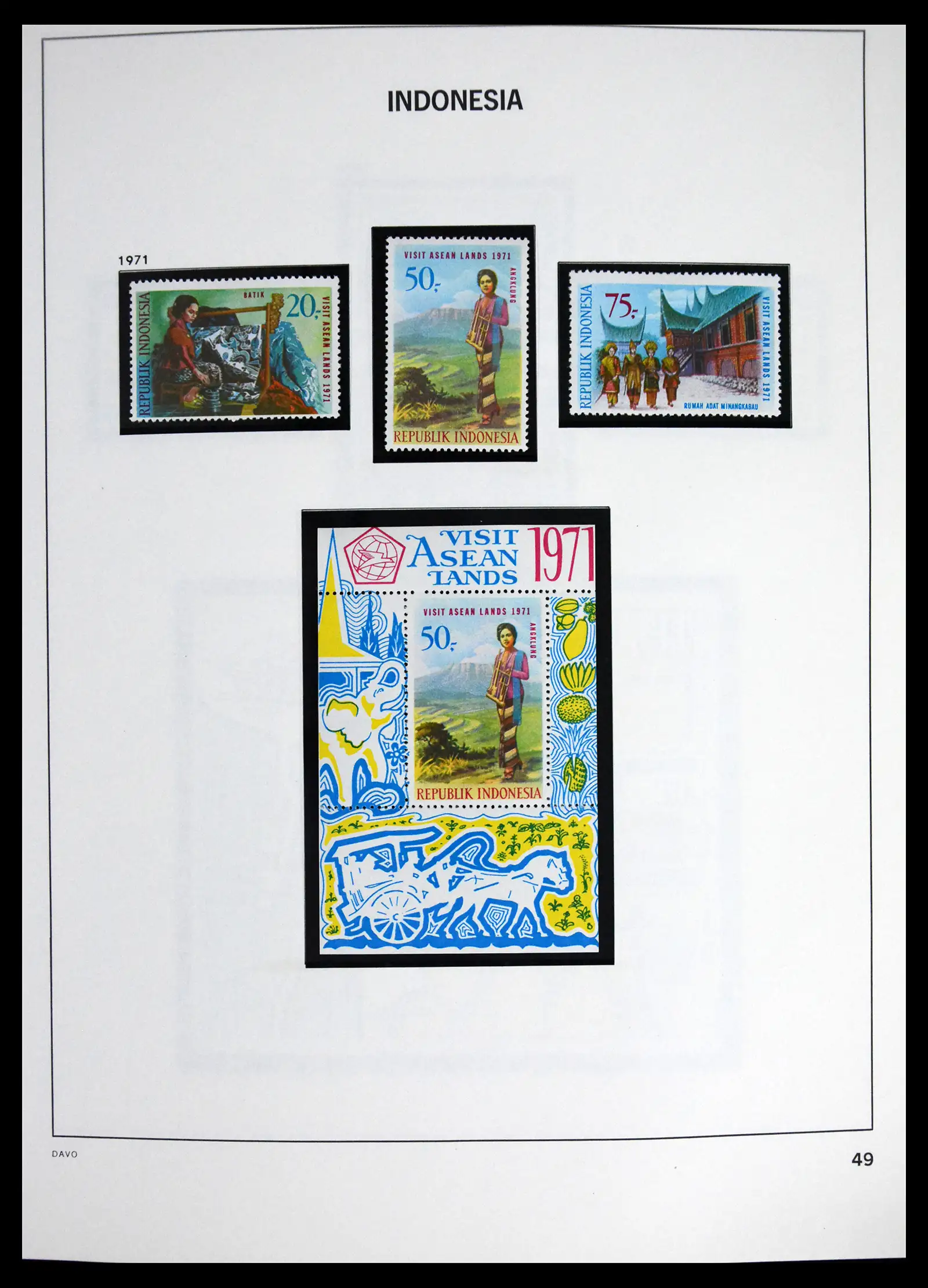 41614 0051 - Stamp collection 41614 Indonesia 1949-1982.