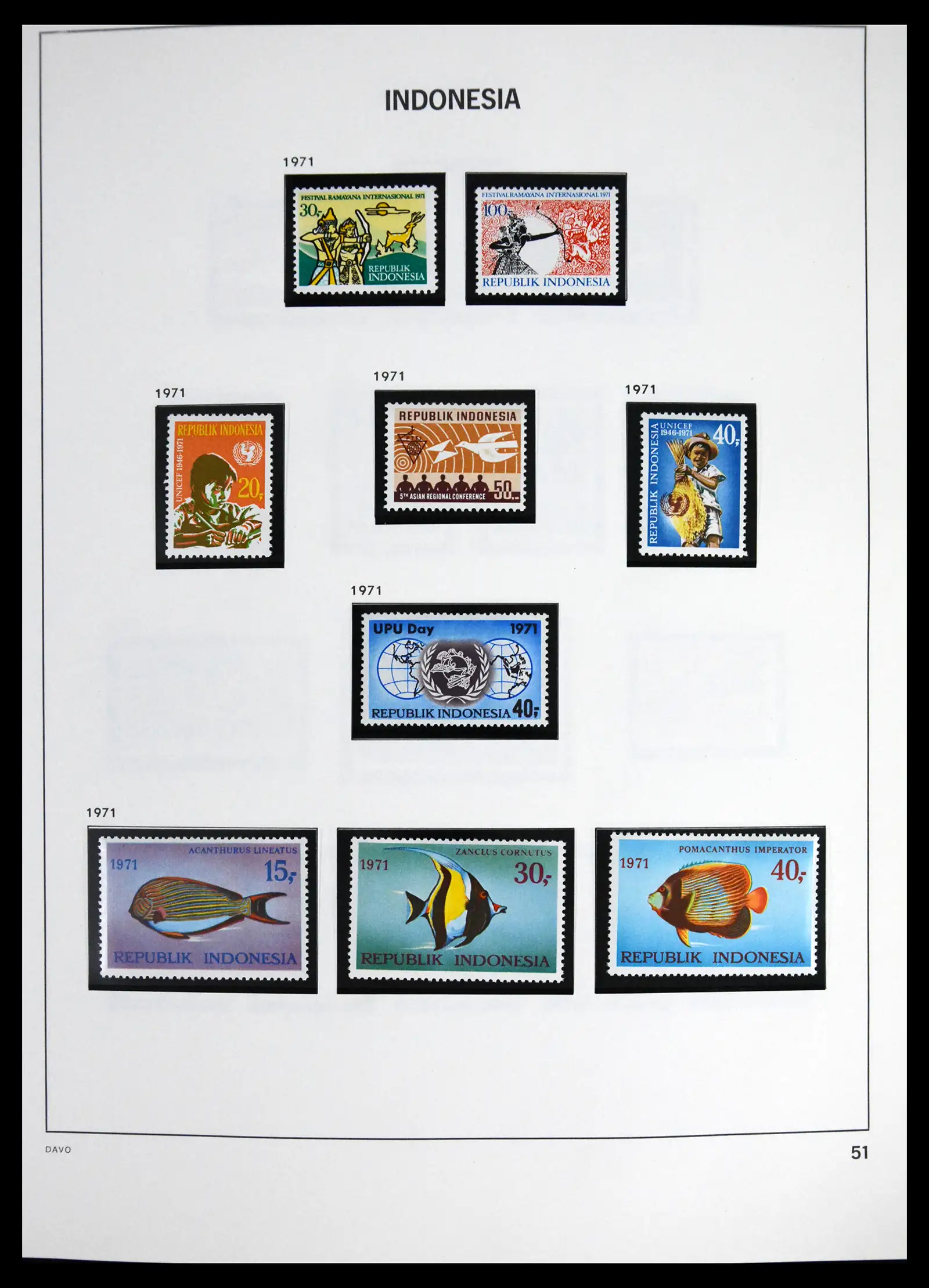 41614 0053 - Stamp collection 41614 Indonesia 1949-1982.