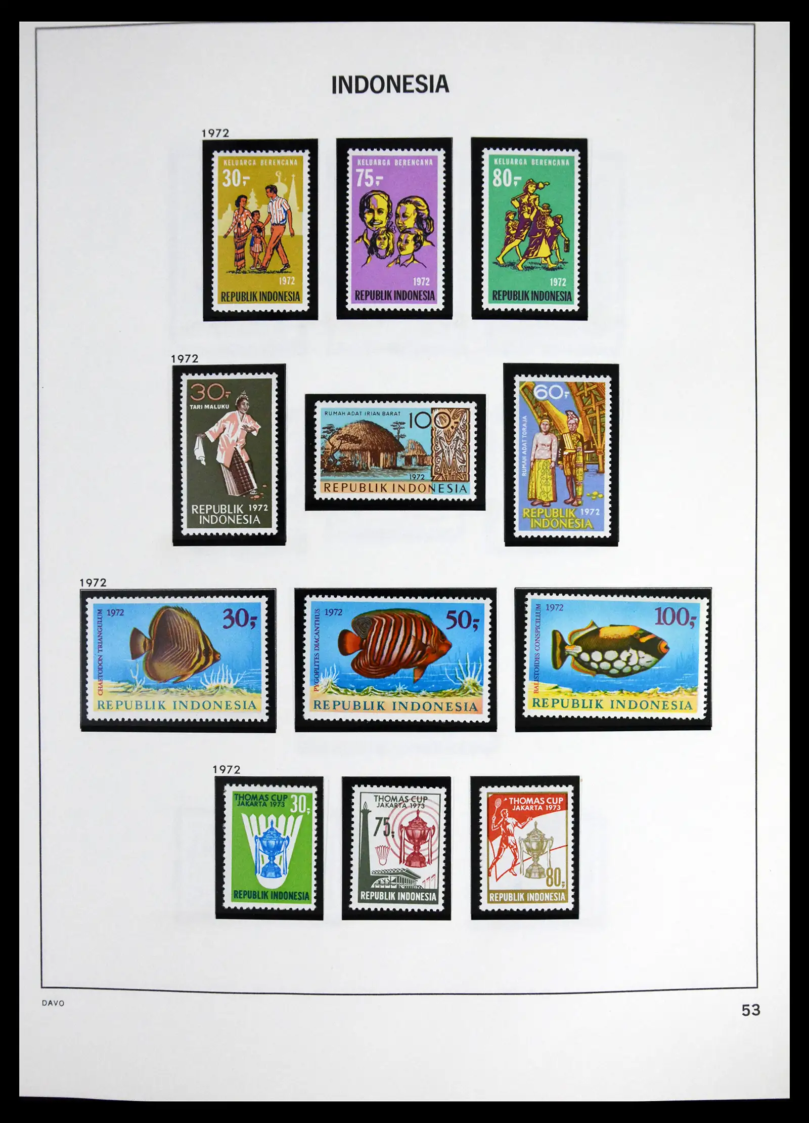 41614 0055 - Stamp collection 41614 Indonesia 1949-1982.