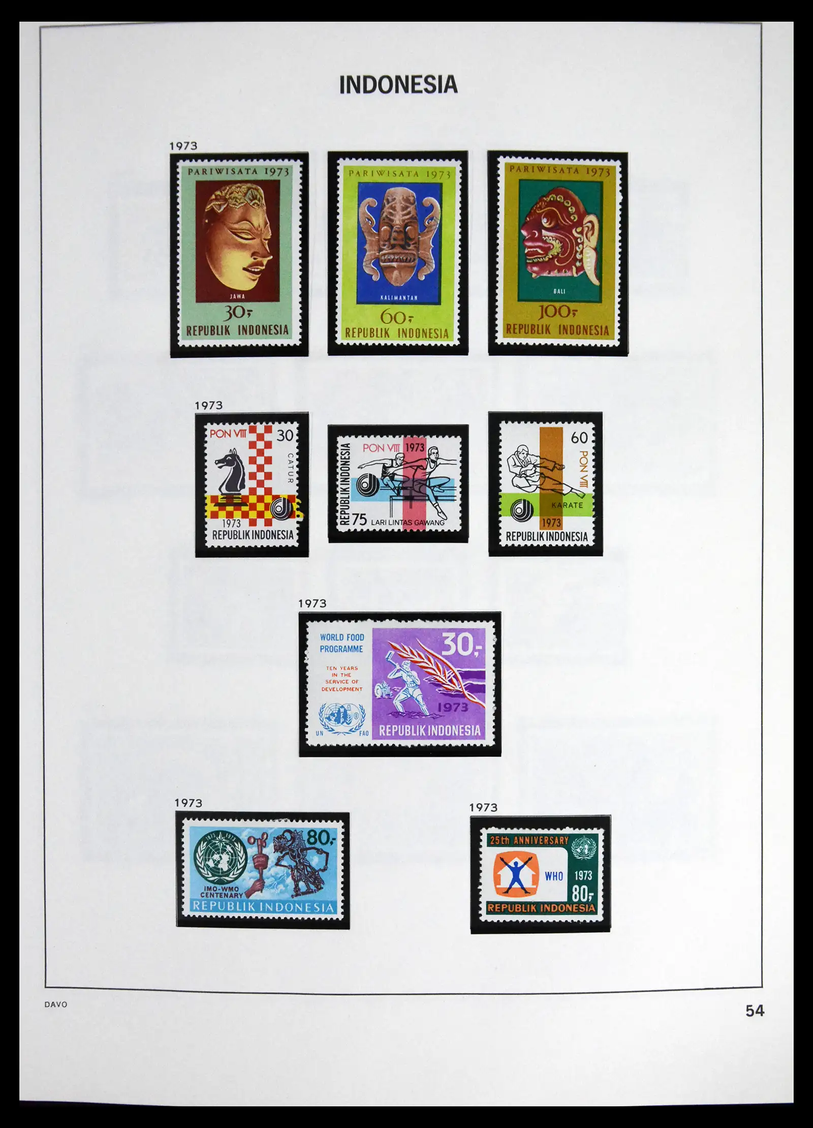 41614 0056 - Stamp collection 41614 Indonesia 1949-1982.