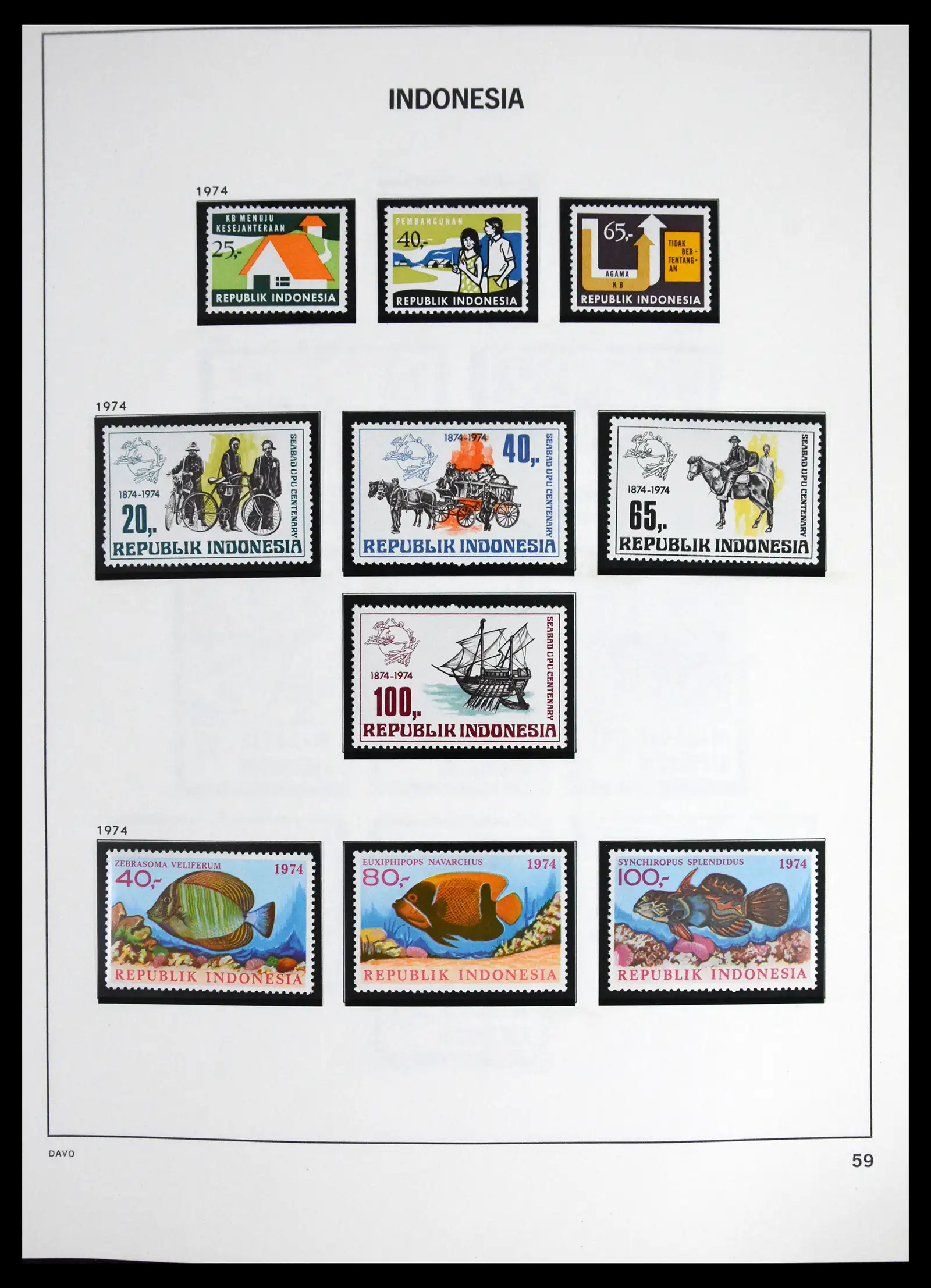 41614 0061 - Stamp collection 41614 Indonesia 1949-1982.