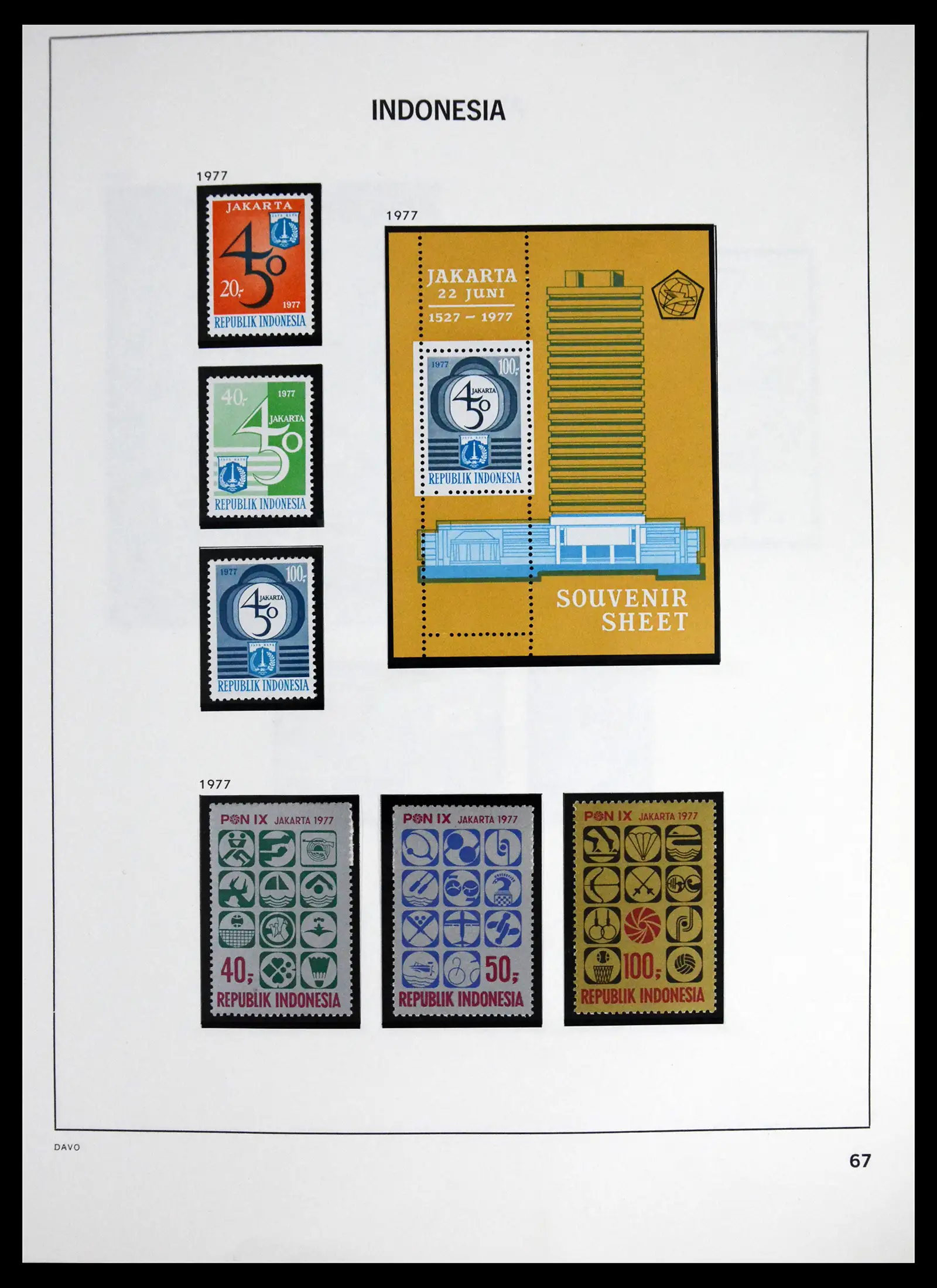 41614 0069 - Stamp collection 41614 Indonesia 1949-1982.