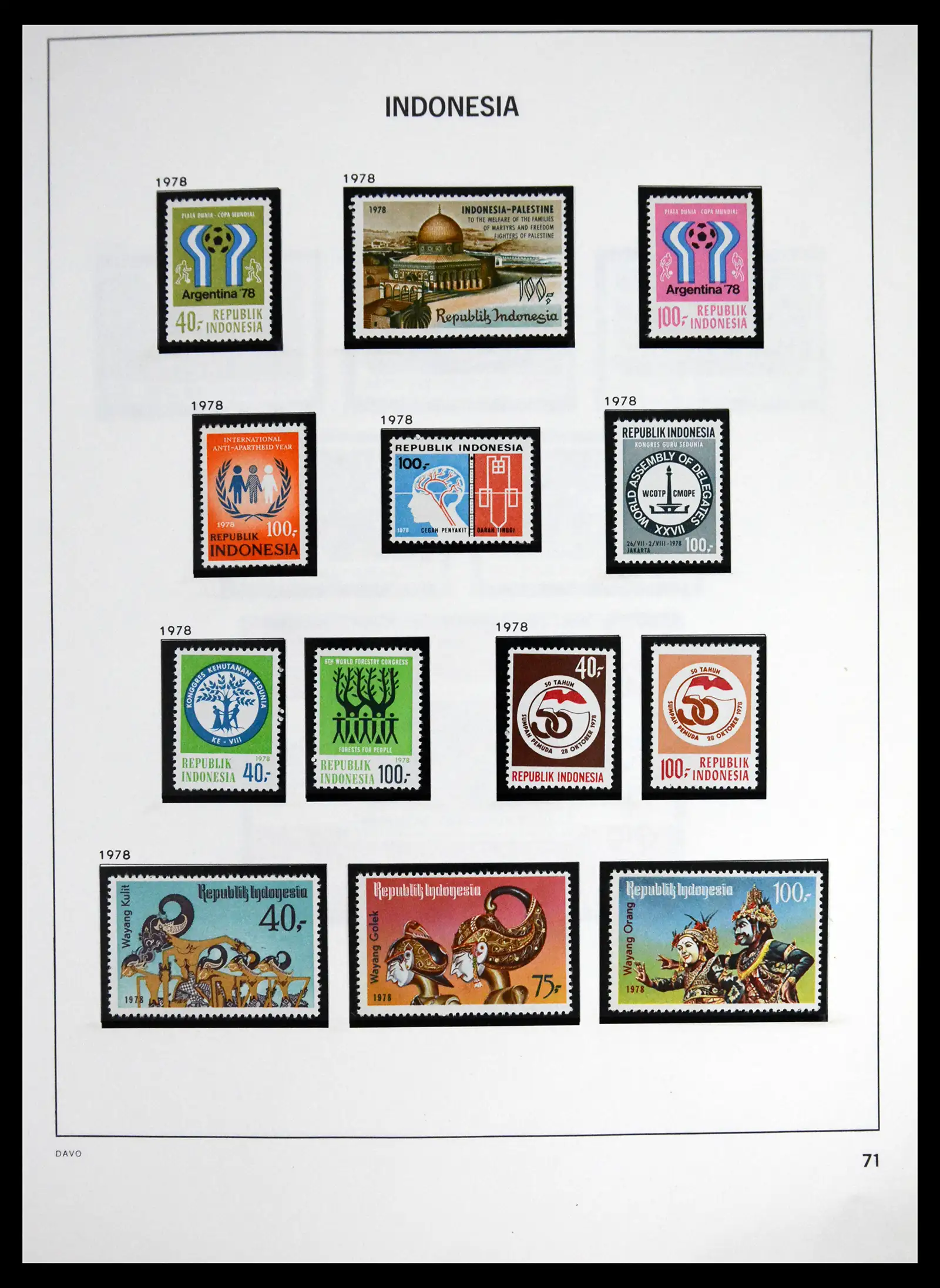 41614 0075 - Stamp collection 41614 Indonesia 1949-1982.