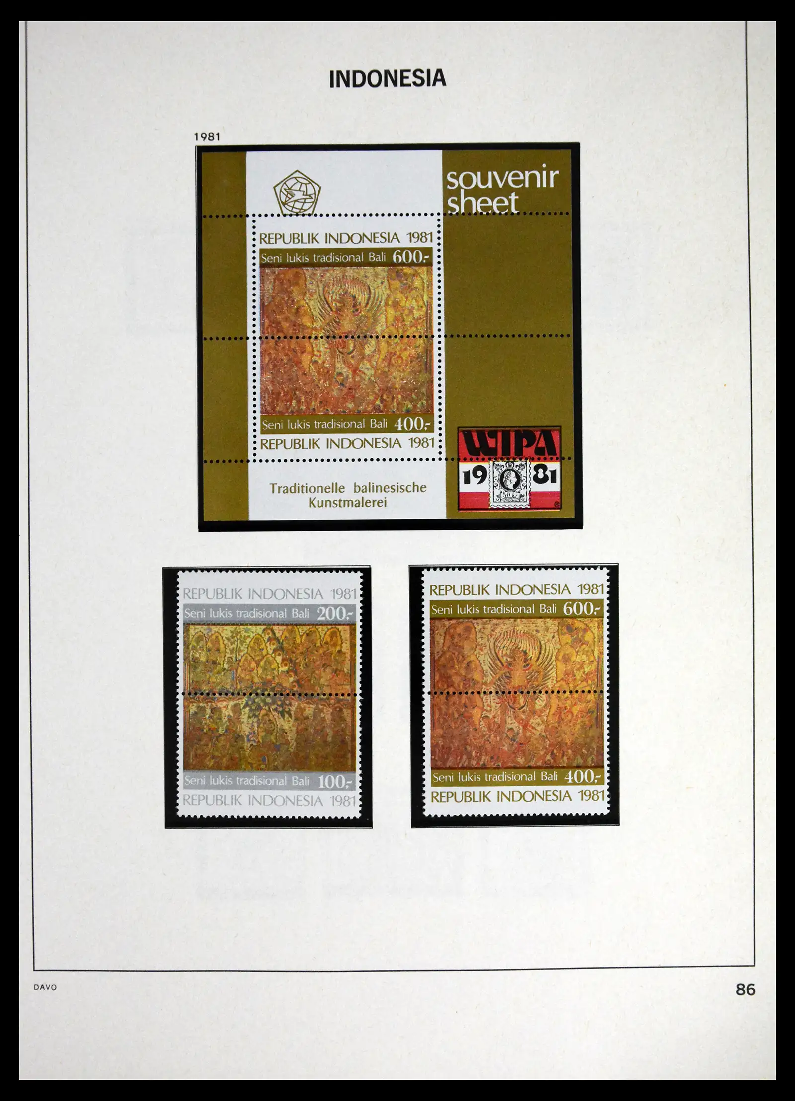 41614 0090 - Stamp collection 41614 Indonesia 1949-1982.