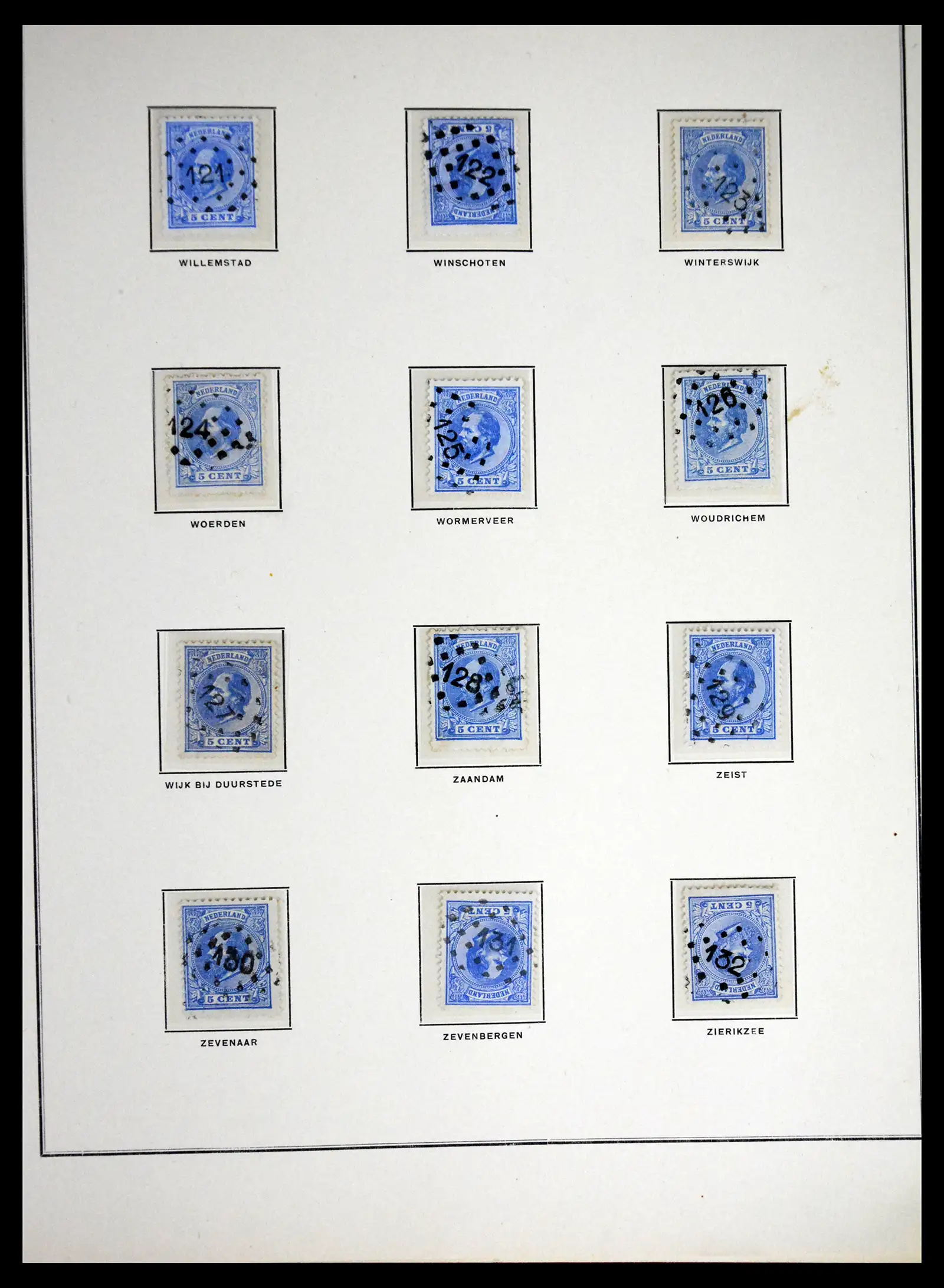 41618 0011 - Postzegelverzameling 41618 Nederland puntstempels.