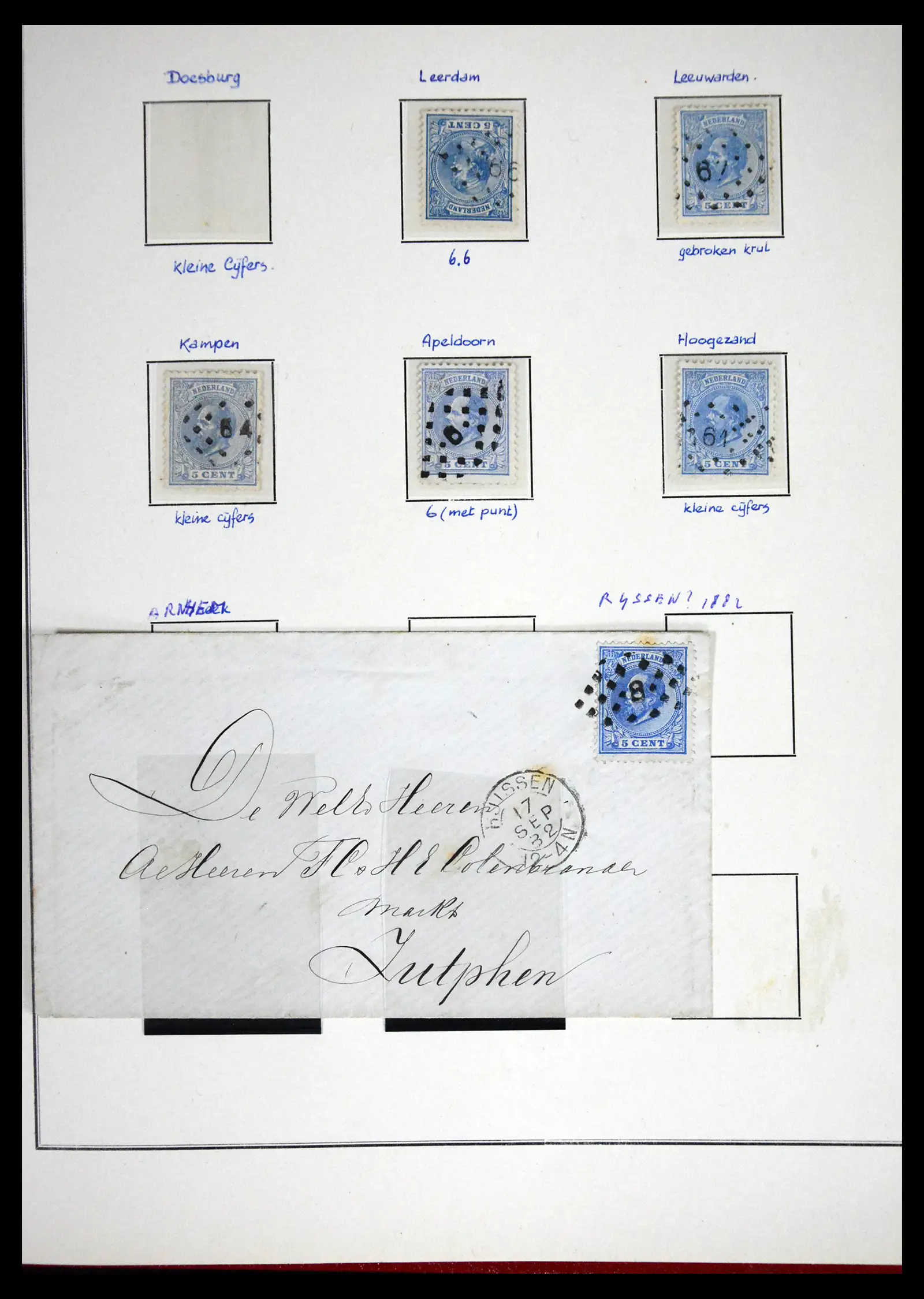 41618 0023 - Postzegelverzameling 41618 Nederland puntstempels.