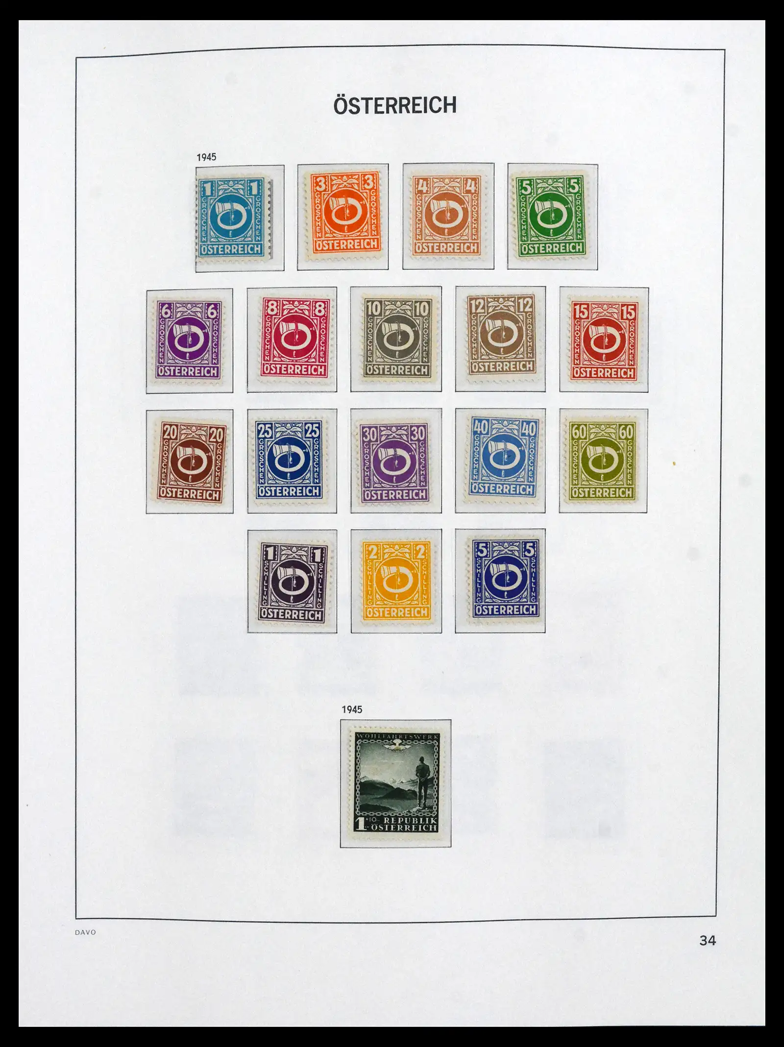 41619 0028 - Postzegelverzameling 41619 Oostenrijk en gebieden 1867-1961.