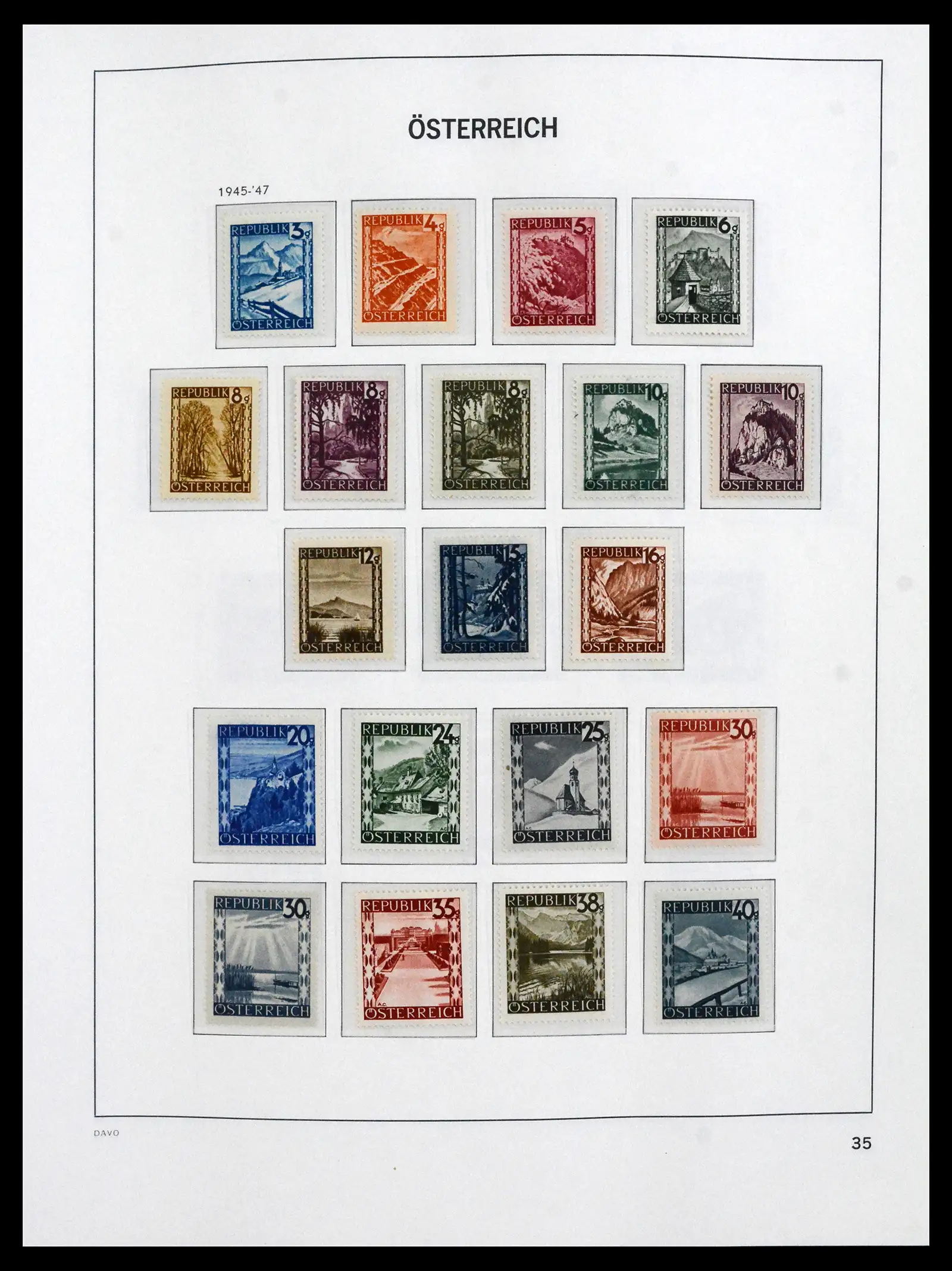 41619 0029 - Postzegelverzameling 41619 Oostenrijk en gebieden 1867-1961.