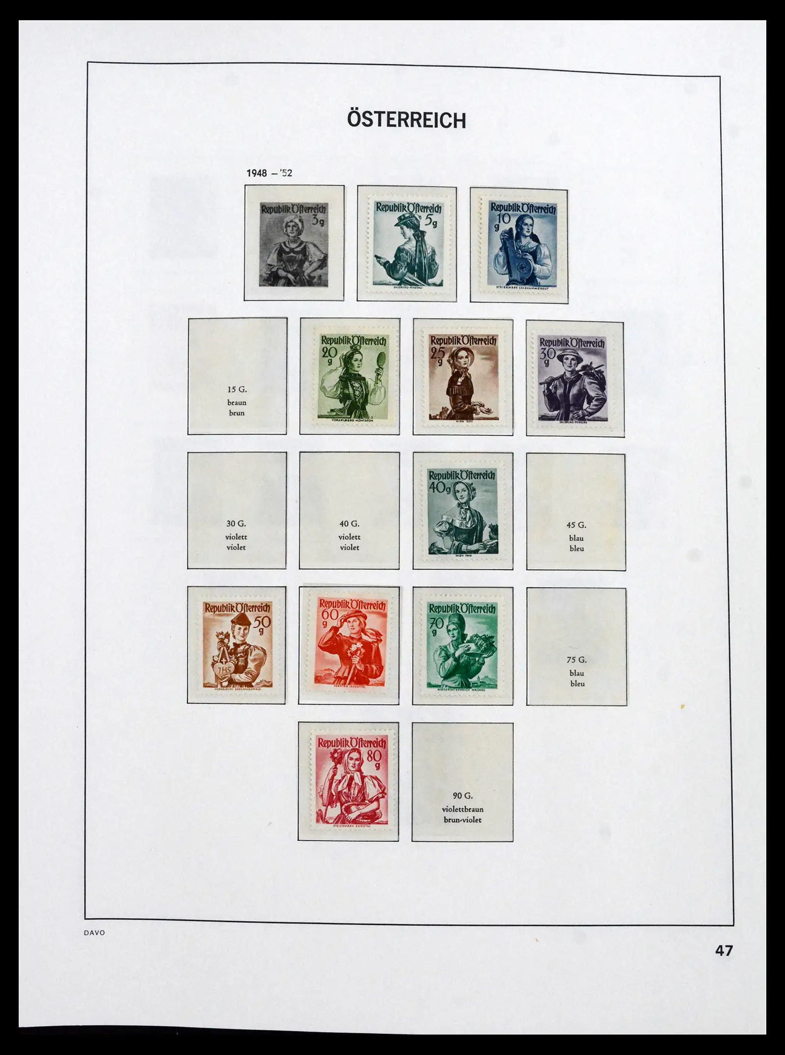 41619 0041 - Postzegelverzameling 41619 Oostenrijk en gebieden 1867-1961.