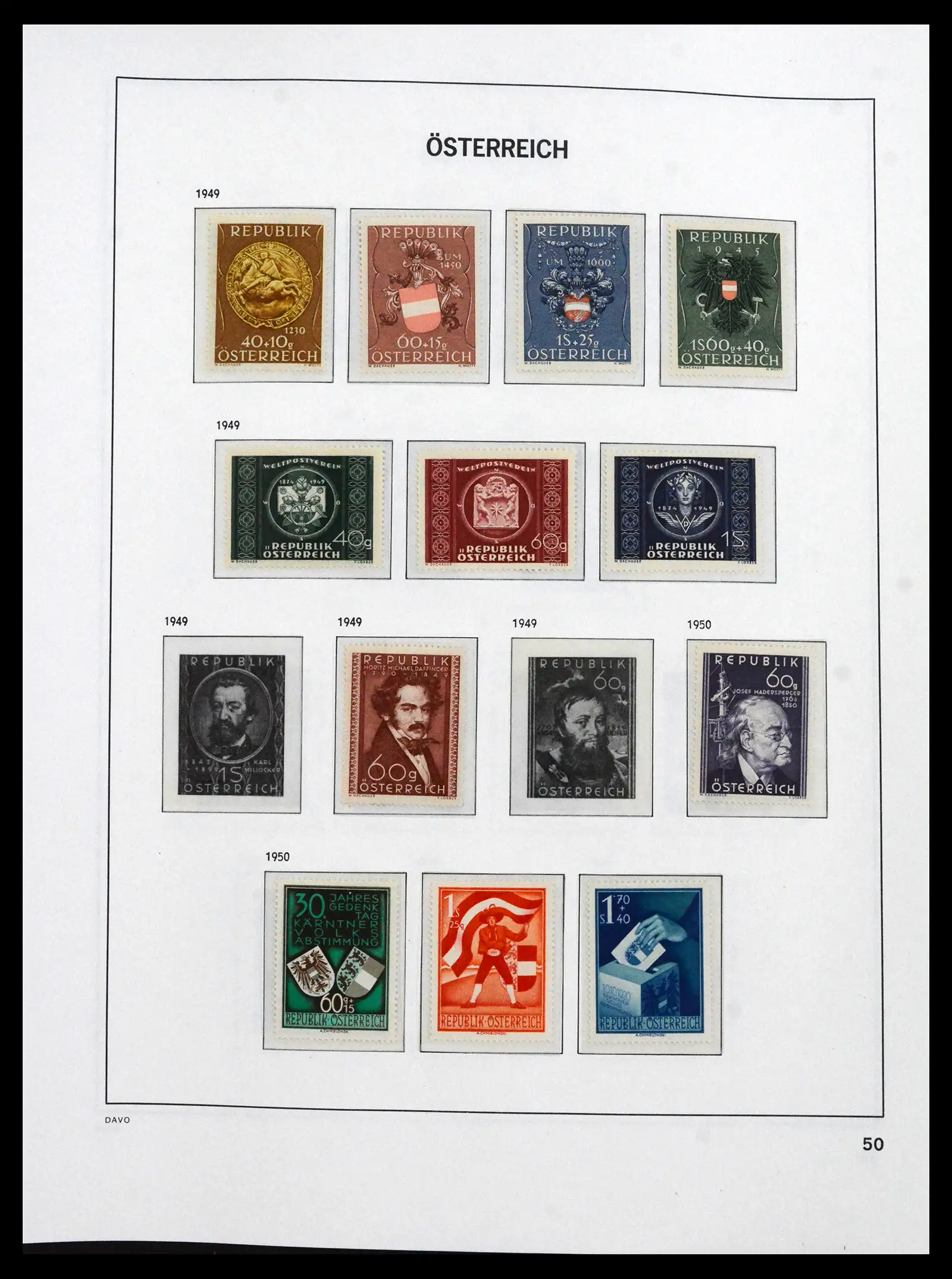 41619 0044 - Postzegelverzameling 41619 Oostenrijk en gebieden 1867-1961.