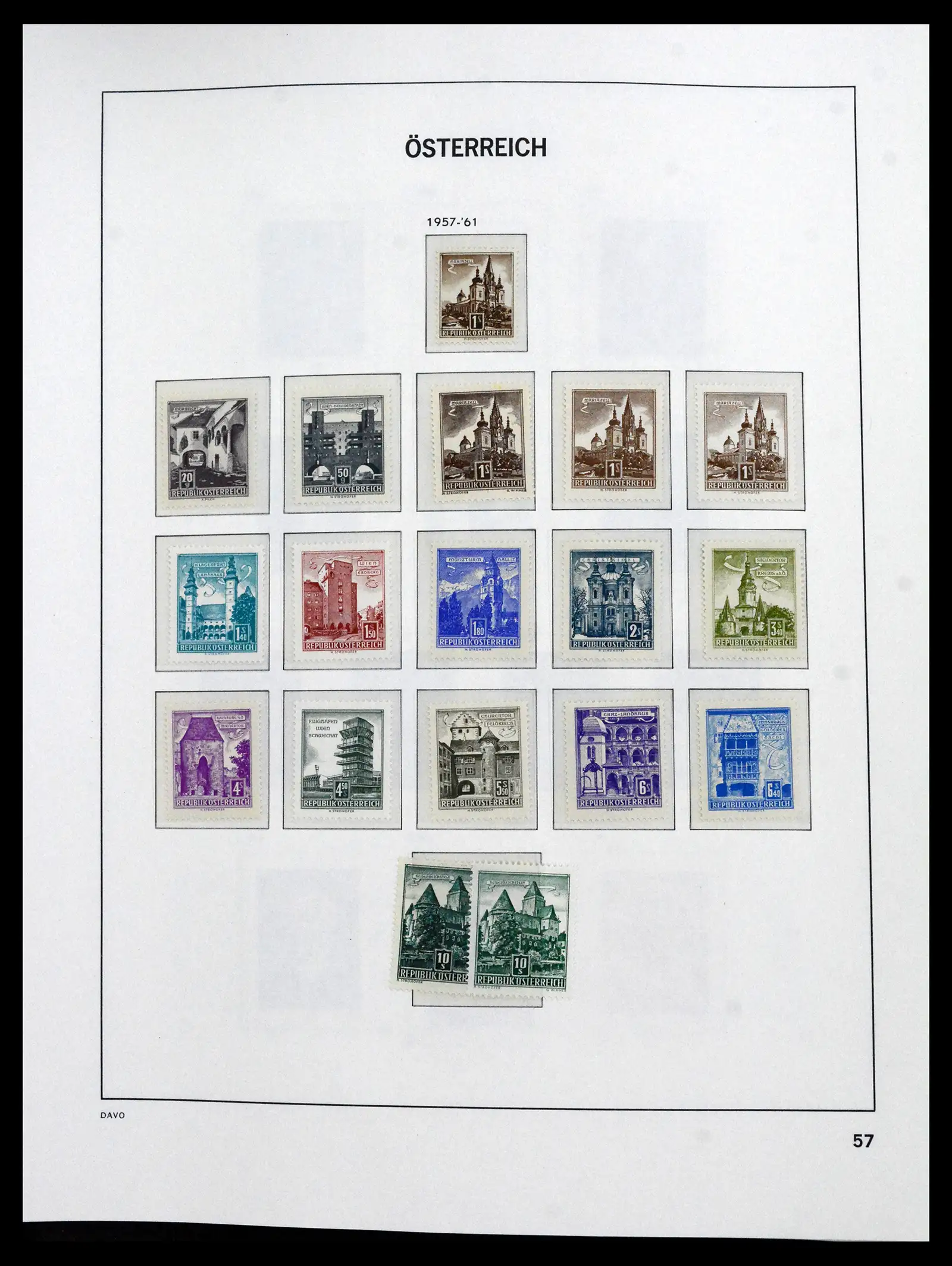 41619 0051 - Postzegelverzameling 41619 Oostenrijk en gebieden 1867-1961.