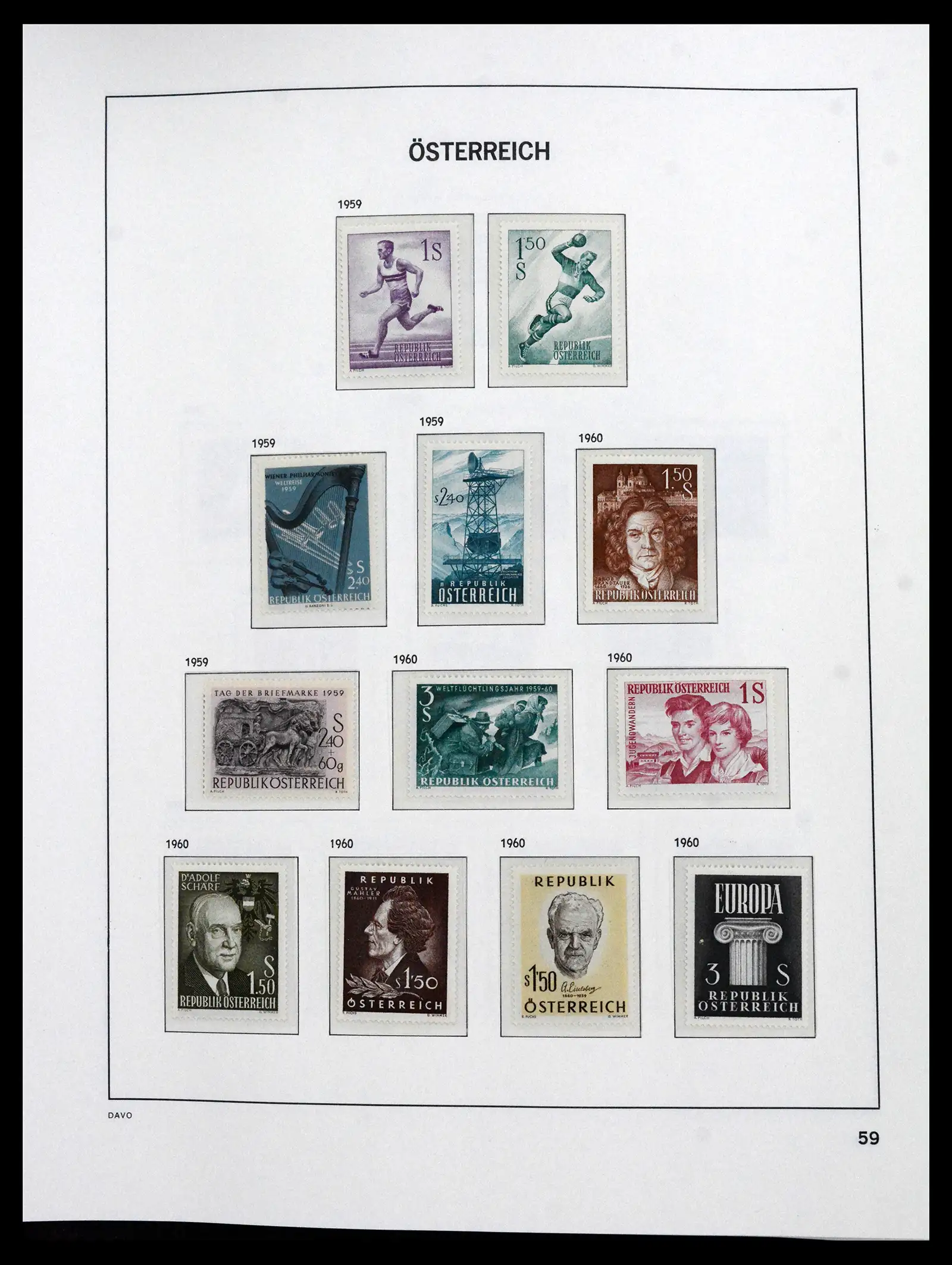 41619 0053 - Postzegelverzameling 41619 Oostenrijk en gebieden 1867-1961.