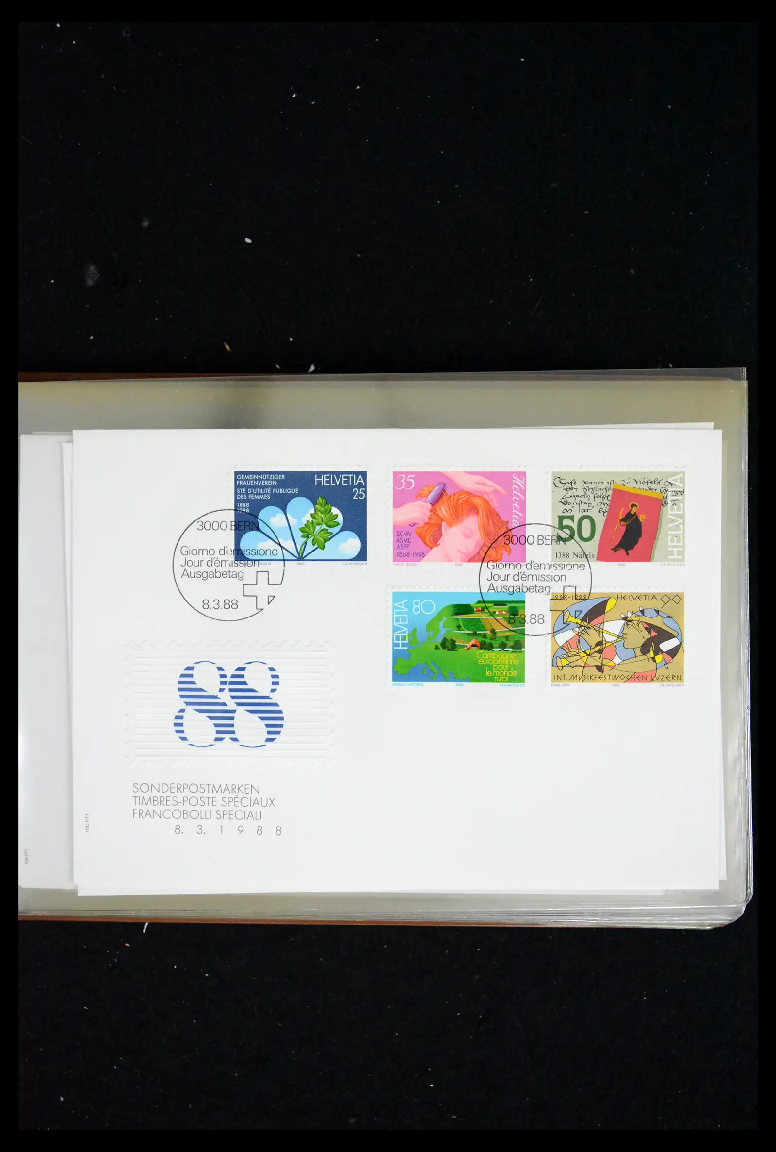 41624 0063 - Postzegelverzameling 41624 Zwitserland fdc-collectie 1980-2024!!