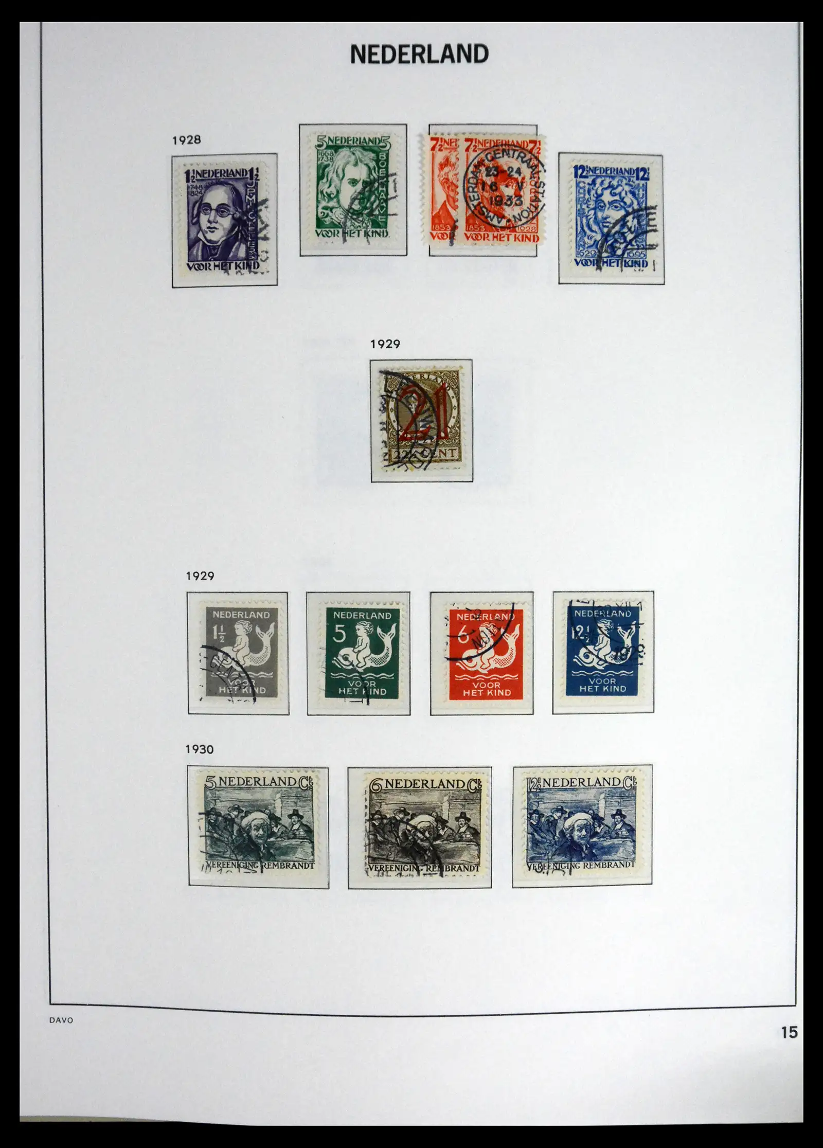 41625 0015 - Stamp collection 41625 Netherlands complete 1852-1949.
