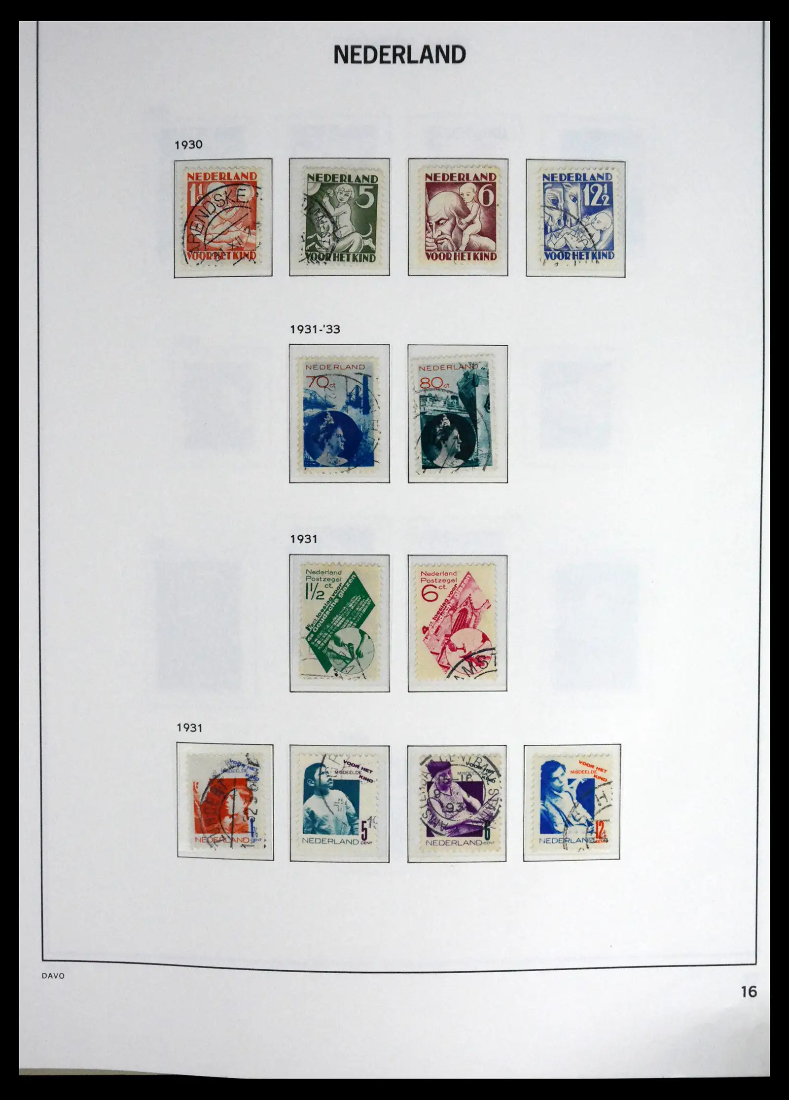 41625 0016 - Stamp collection 41625 Netherlands complete 1852-1949.