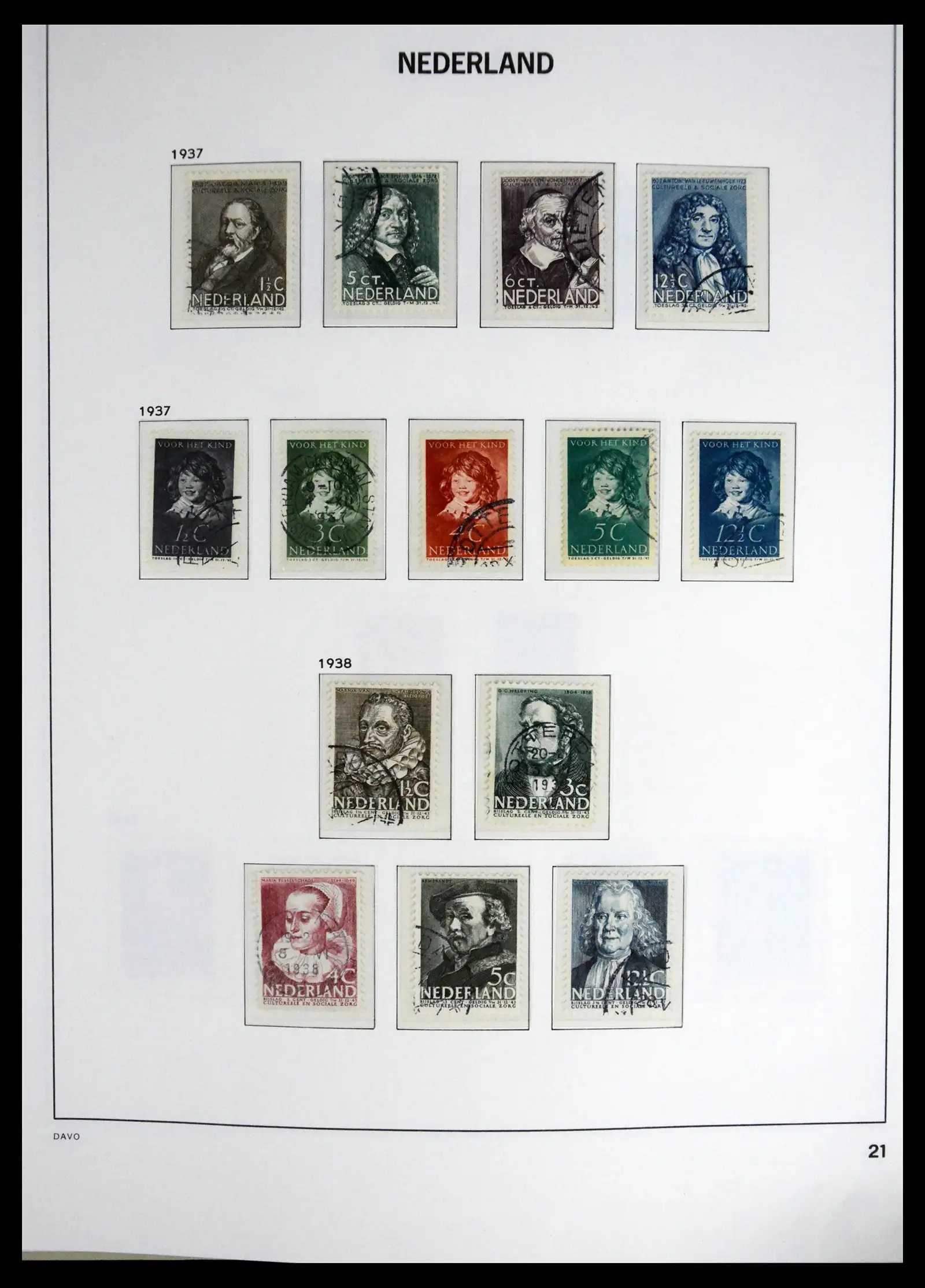 41625 0021 - Stamp collection 41625 Netherlands complete 1852-1949.