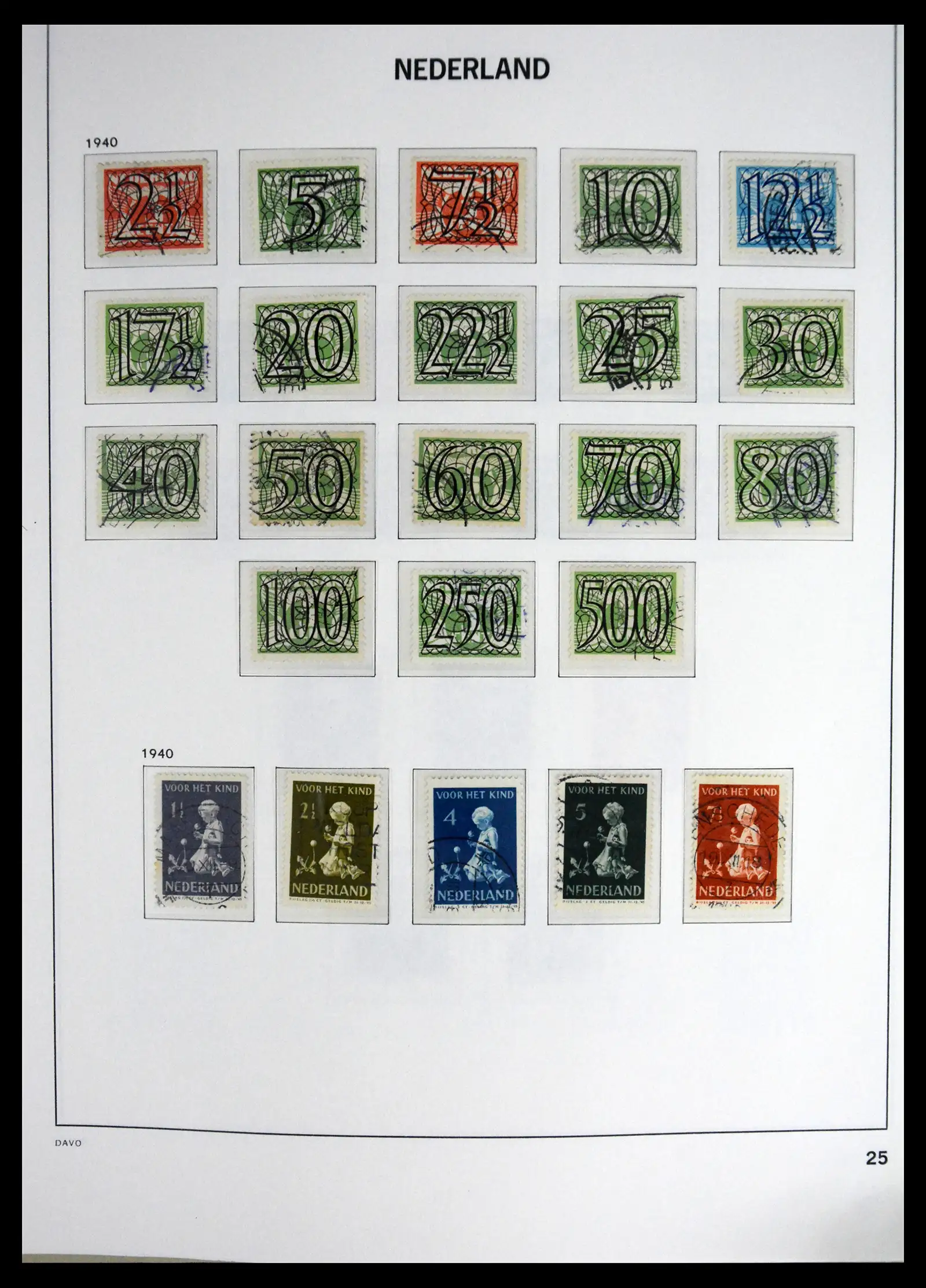 41625 0025 - Stamp collection 41625 Netherlands complete 1852-1949.