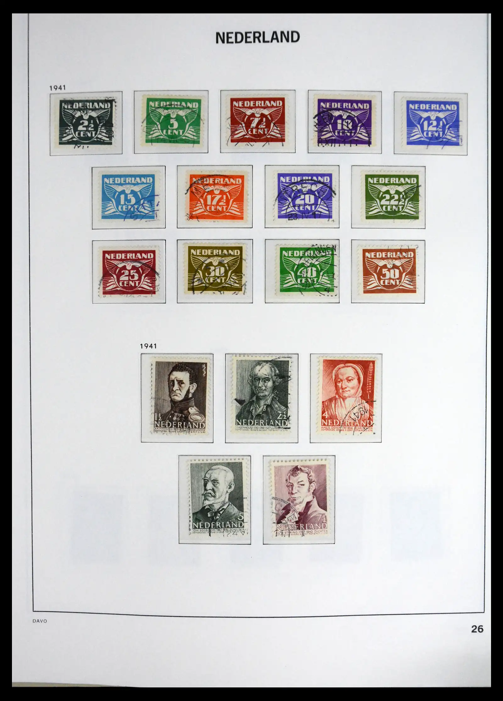 41625 0026 - Stamp collection 41625 Netherlands complete 1852-1949.