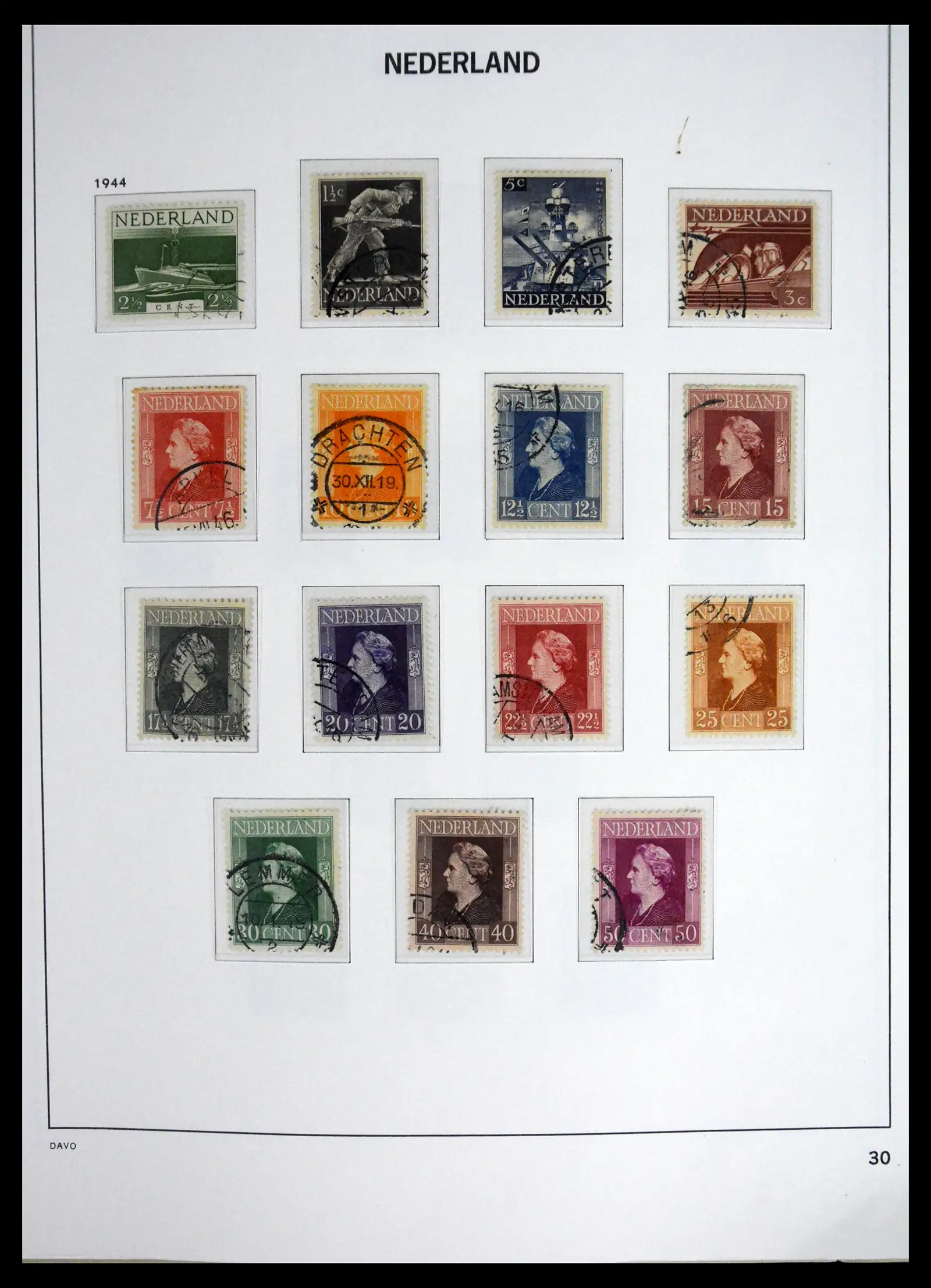 41625 0030 - Stamp collection 41625 Netherlands complete 1852-1949.